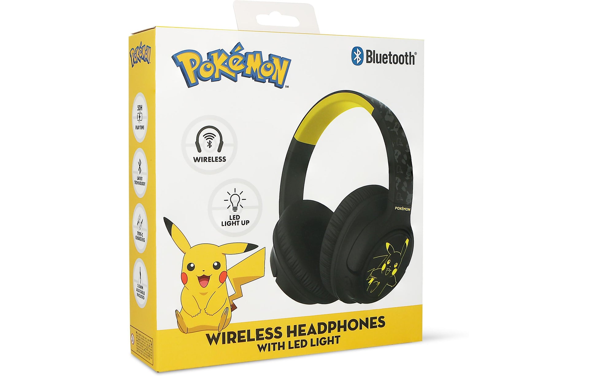 OTL Technologies OTL Pikachu Light Up Over-Ear Kopfhörer – BT, Gelb/Schwarz