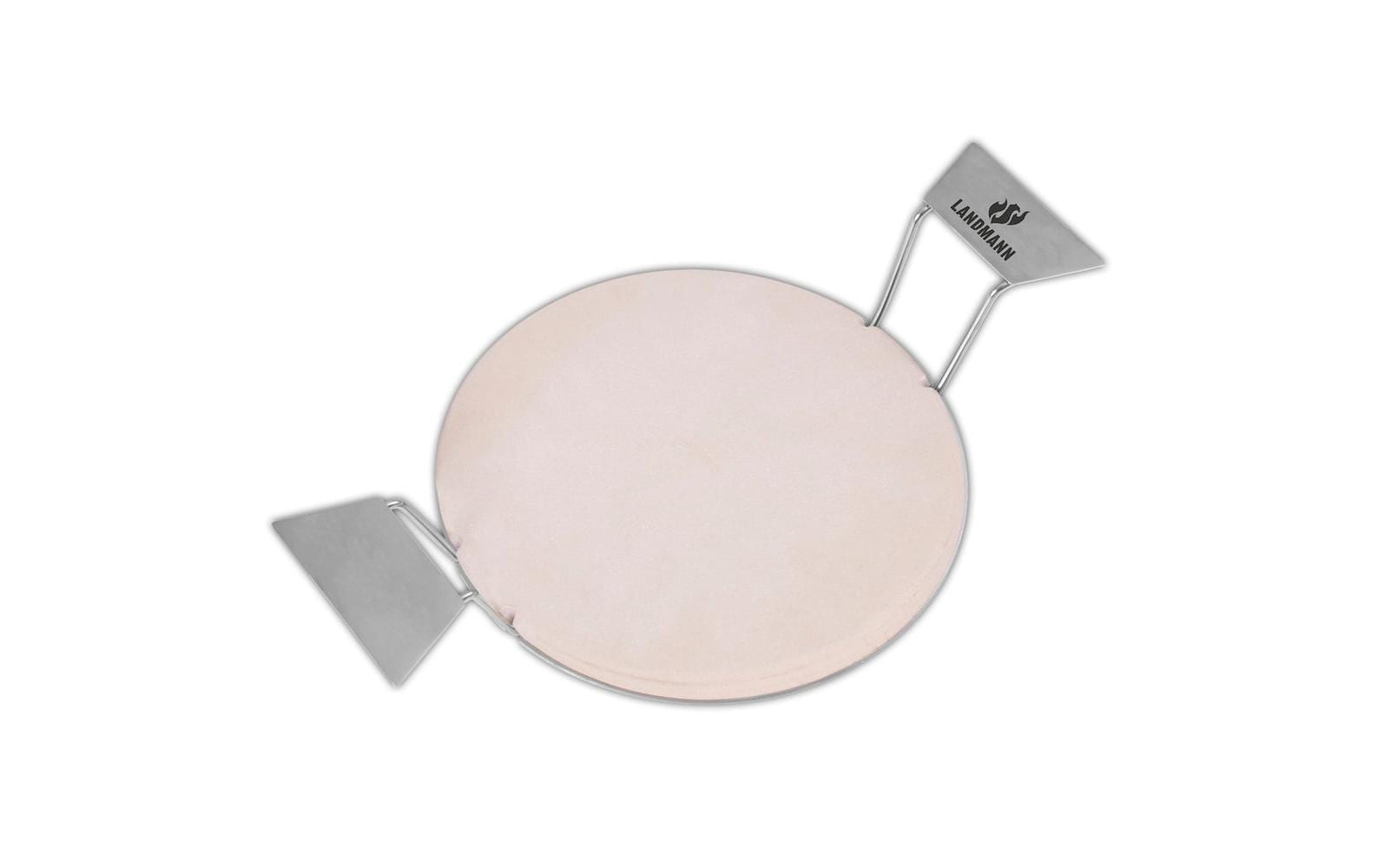 LANDMANN Pizzastein Ø 30,5 × 8,5 cm, Cordierit, Braun