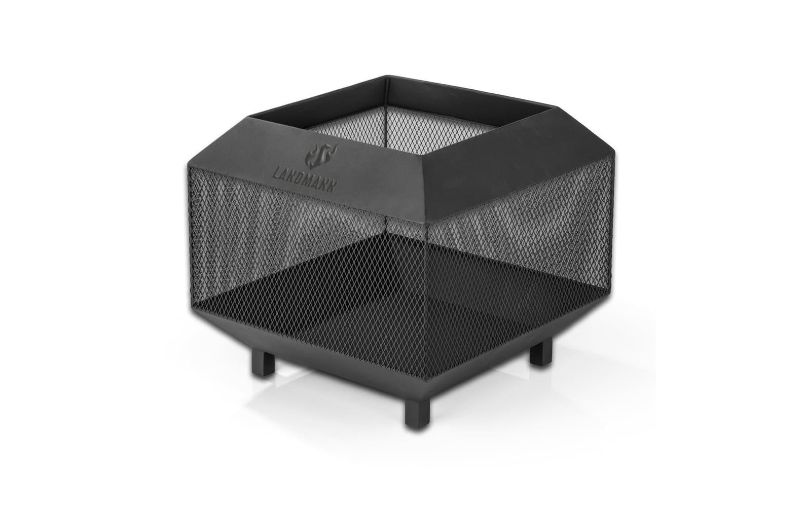 LANDMANN Feuerkorb – Ø 44 × 40 cm – Stahl, schwarz