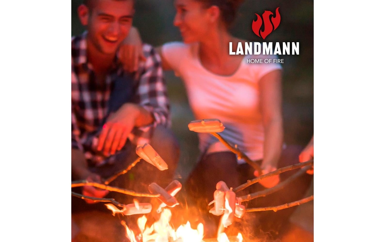 LANDMANN Feuerkorb – Ø 44 × 40 cm – Stahl, schwarz