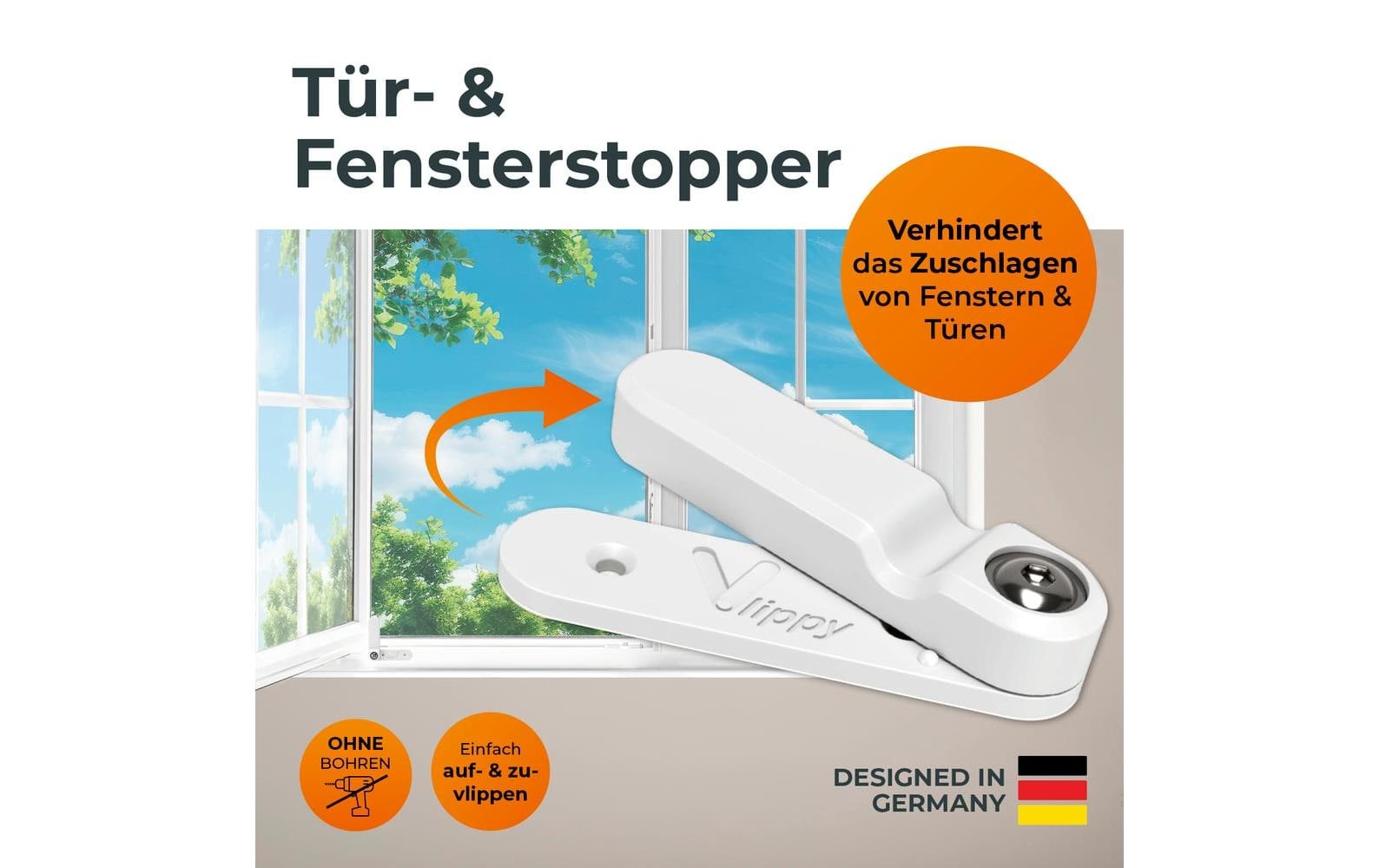 Vlippy Türstopper – TPU – weiss – Ø 20 × 78 mm