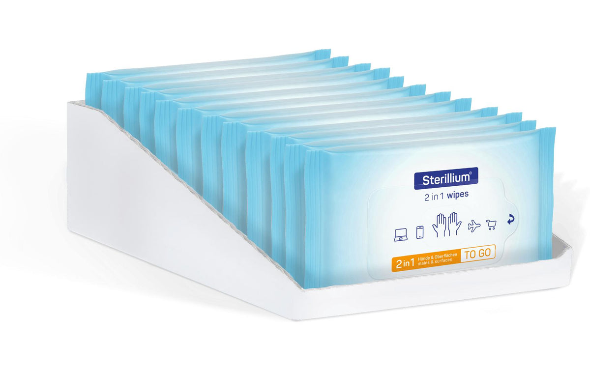 Sterillium Desinfektionstücher – alkoholhaltig – für Flächen und Hände – 180 Stk.