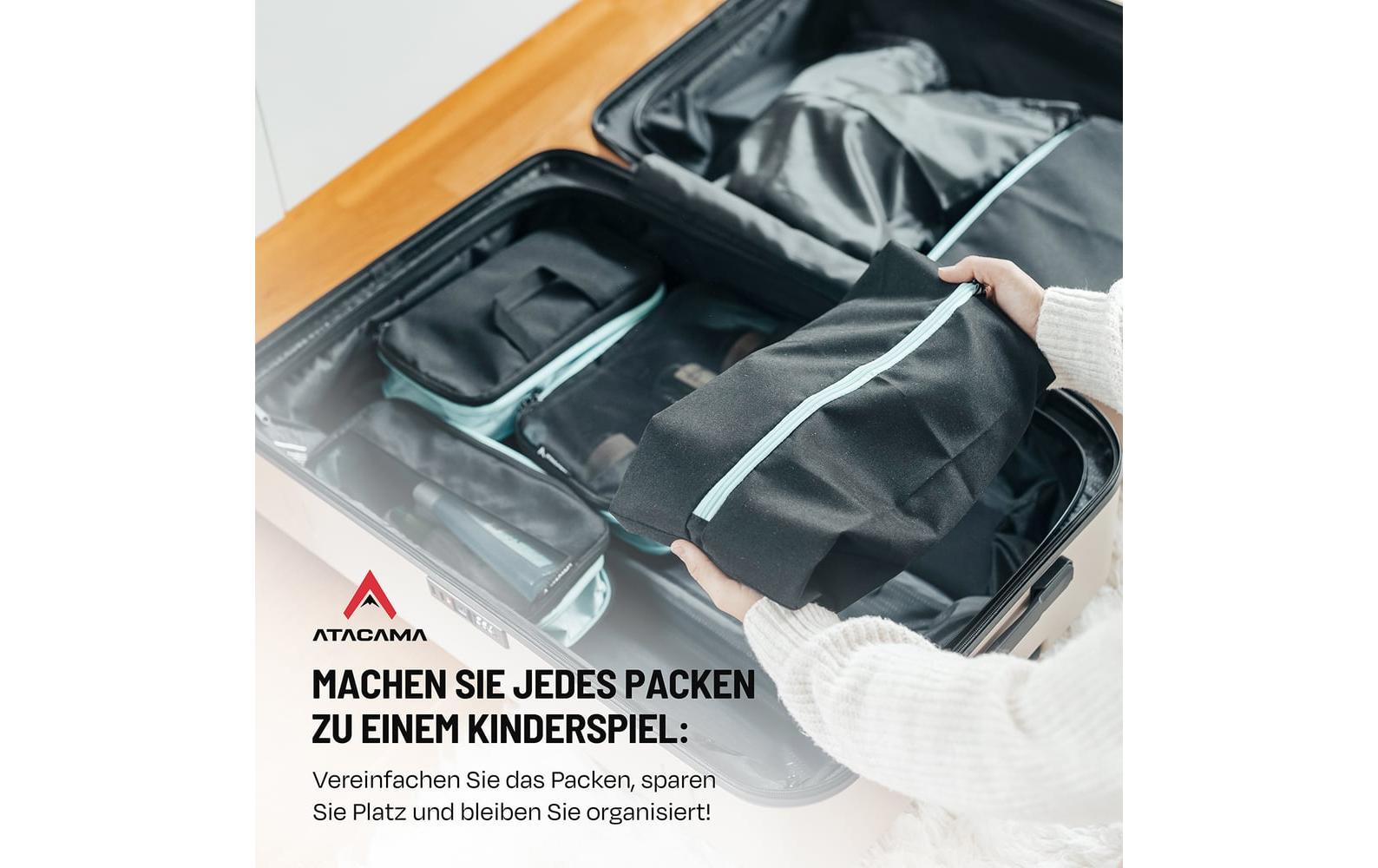 Atacama Kompressions-Packwürfel Premium – schwarz