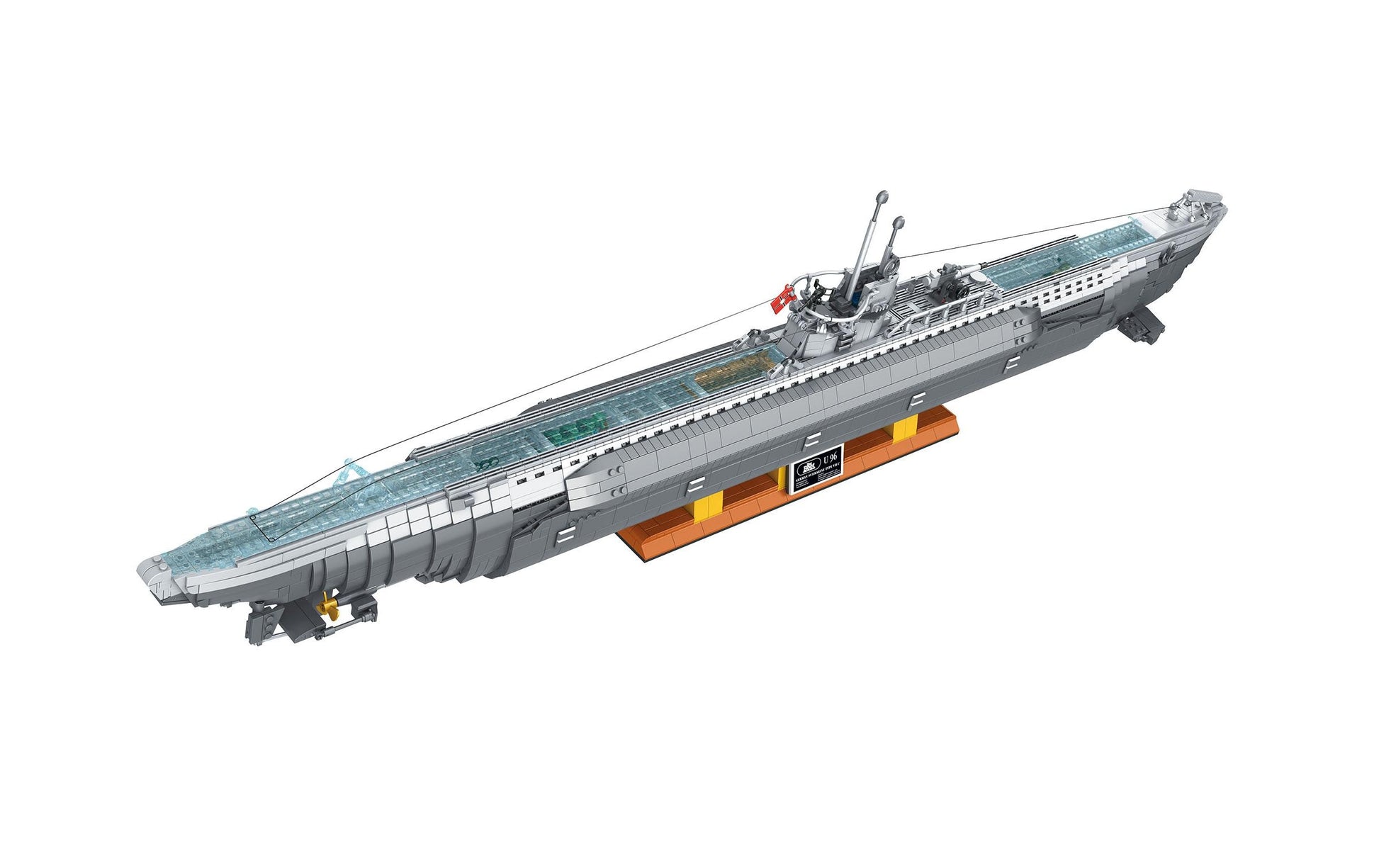 Revell 3D Puzzle U-Boot U-96 Das Boot – 6483 Teile – ab 18 Jahren – Kunststoff, Grau
