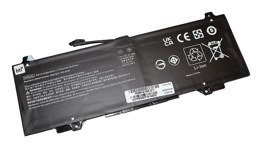 Origin Storage BTI Notebook-Akku – für HP Notebooks – 47 Wh, 7,7 V (2 Zellen) – Schwarz
