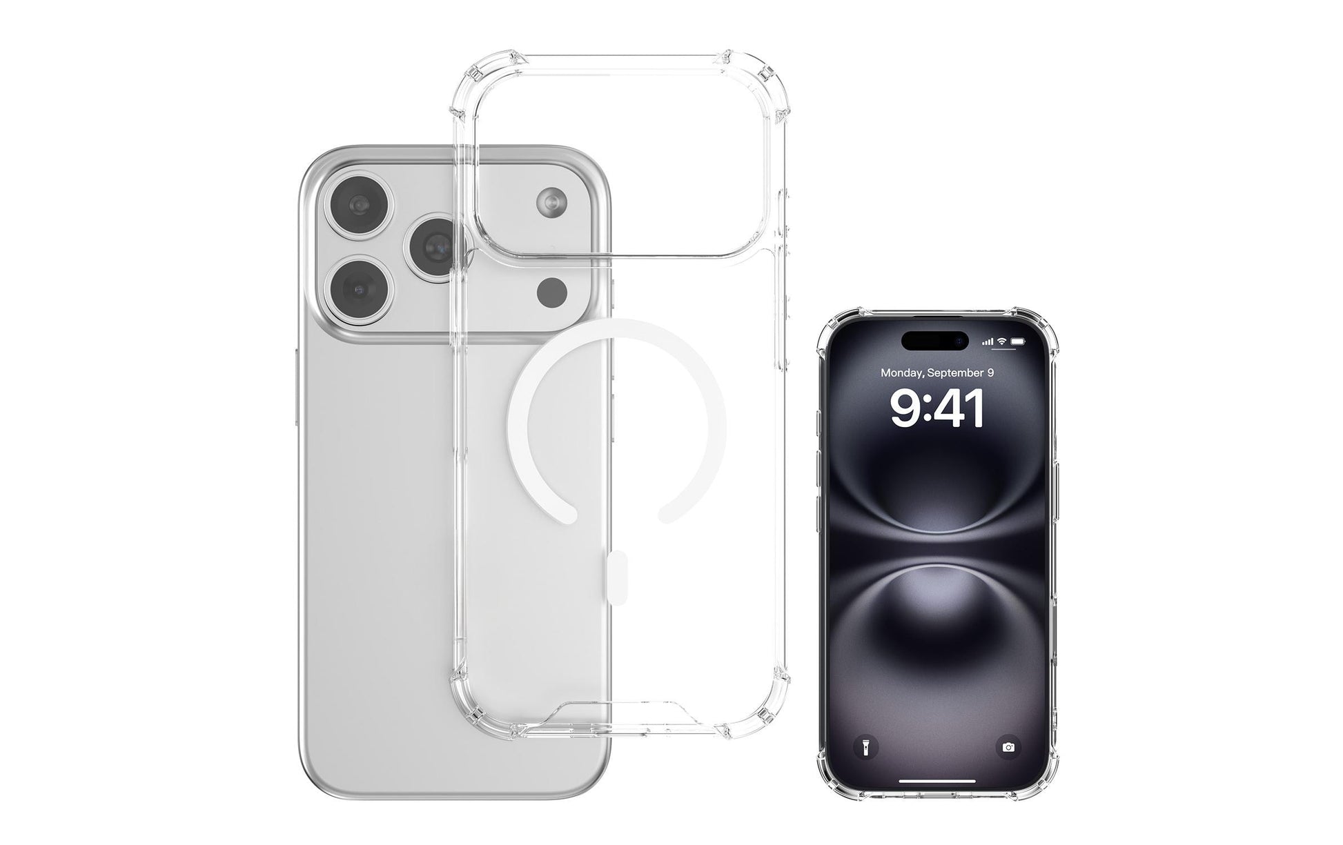 4smarts Ibiza Backcover – für Apple iPhone 17 Pro Max, MagSafe, PC+TPU, Transparent