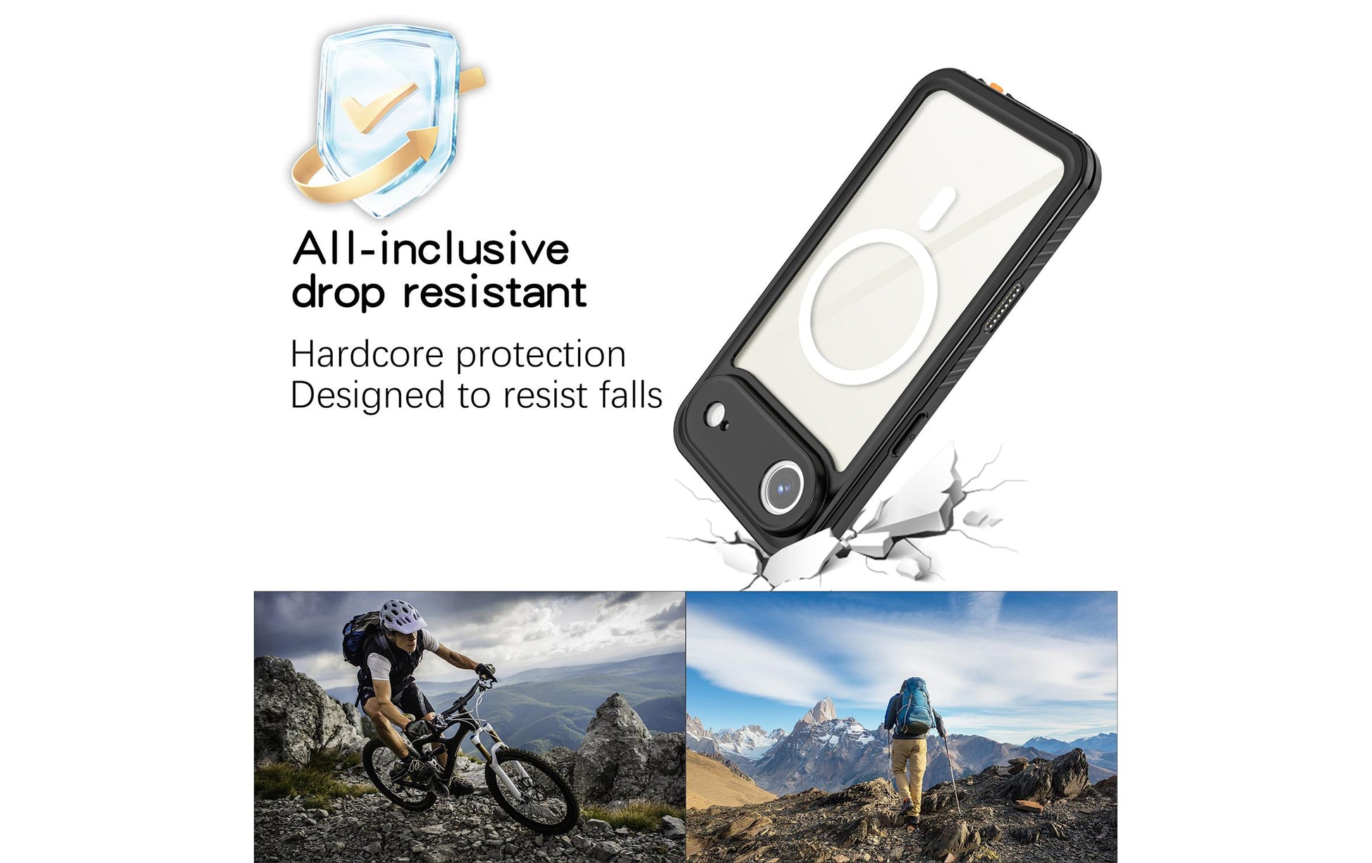 4smarts Backcover – für Apple iPhone 17 Air – schwarz – PC – MagSafe kompatibel, wasserdicht