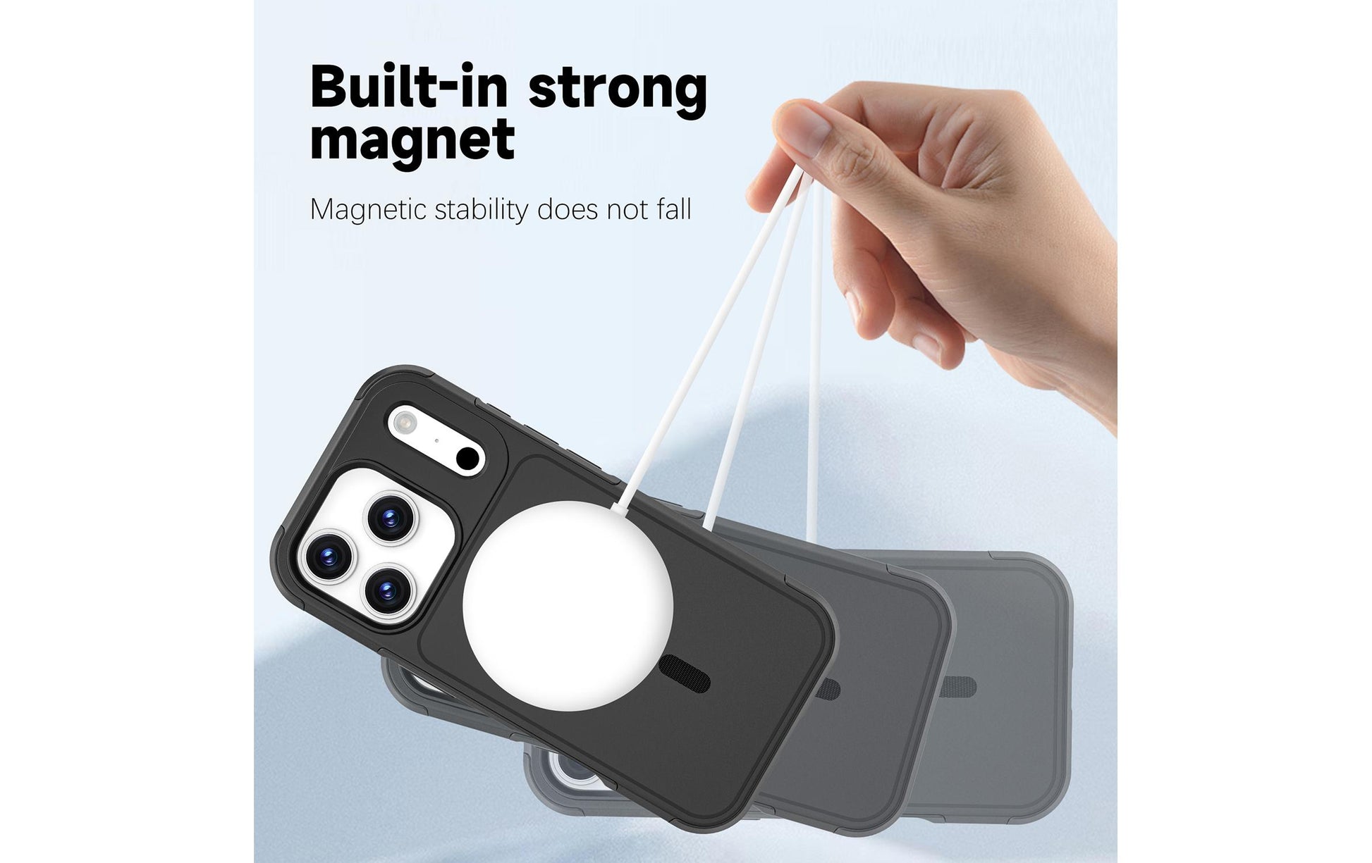 4smarts Backcover Defend – für Apple iPhone 17 Pro – schwarz – TPU/PC – MagSafe-kompatibel