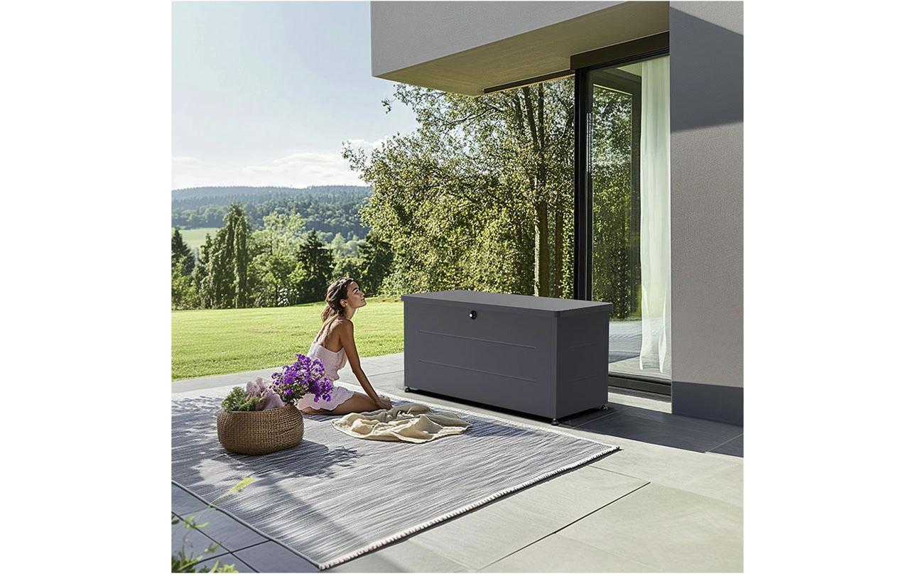 Holmberg Aufbewahrungsbox 331 l – grau, Aluminium, Stahl (verzinkt), B 1150 × H 500 × T 575 mm