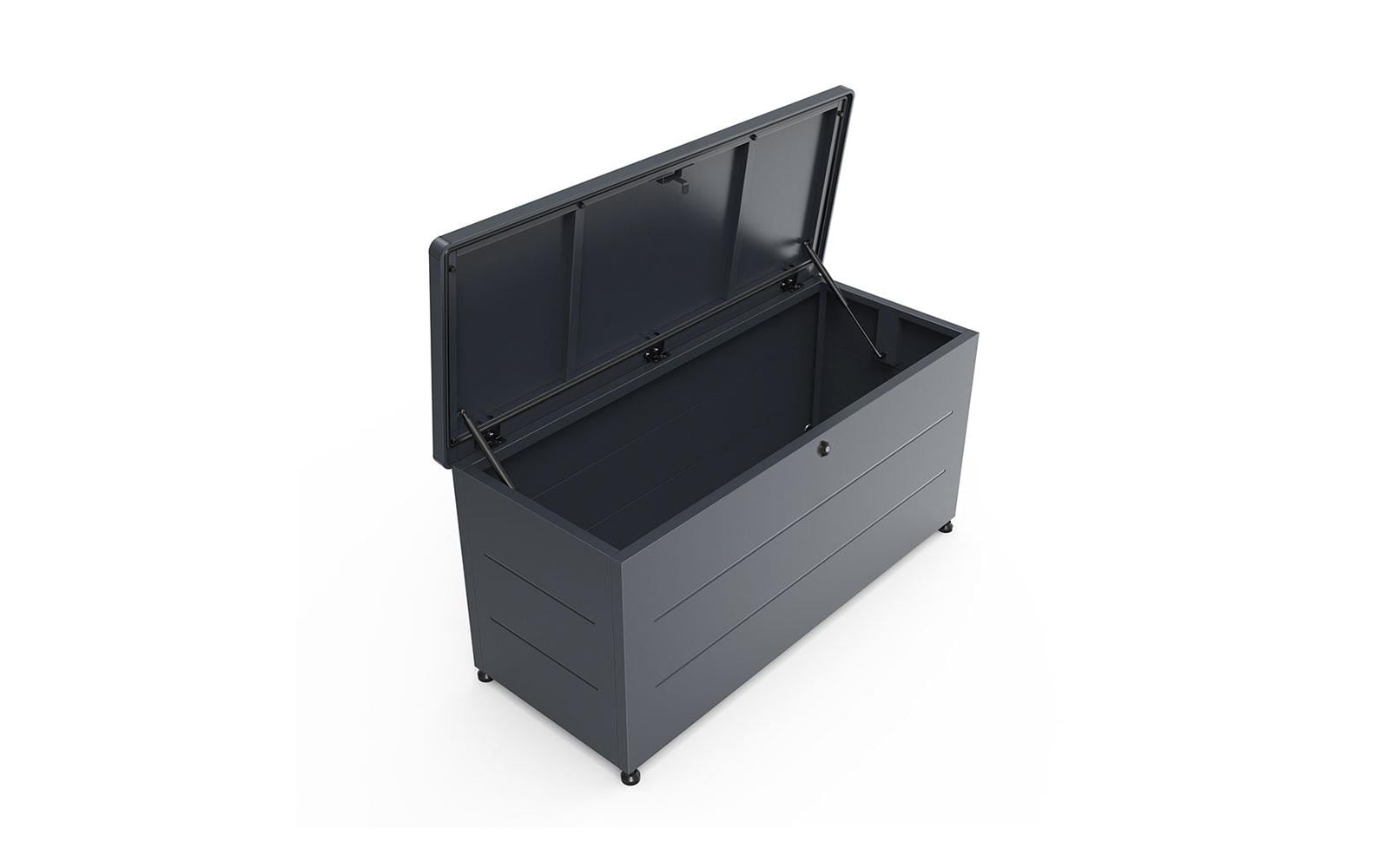 Holmberg Aufbewahrungsbox 331 l – grau, Aluminium, Stahl (verzinkt), B 1150 × H 500 × T 575 mm