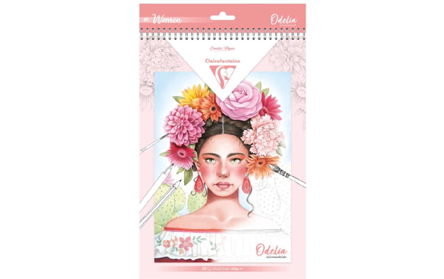 Clairefontaine Mixed Media Malblock, Papier, 21 × 32 cm, Blau