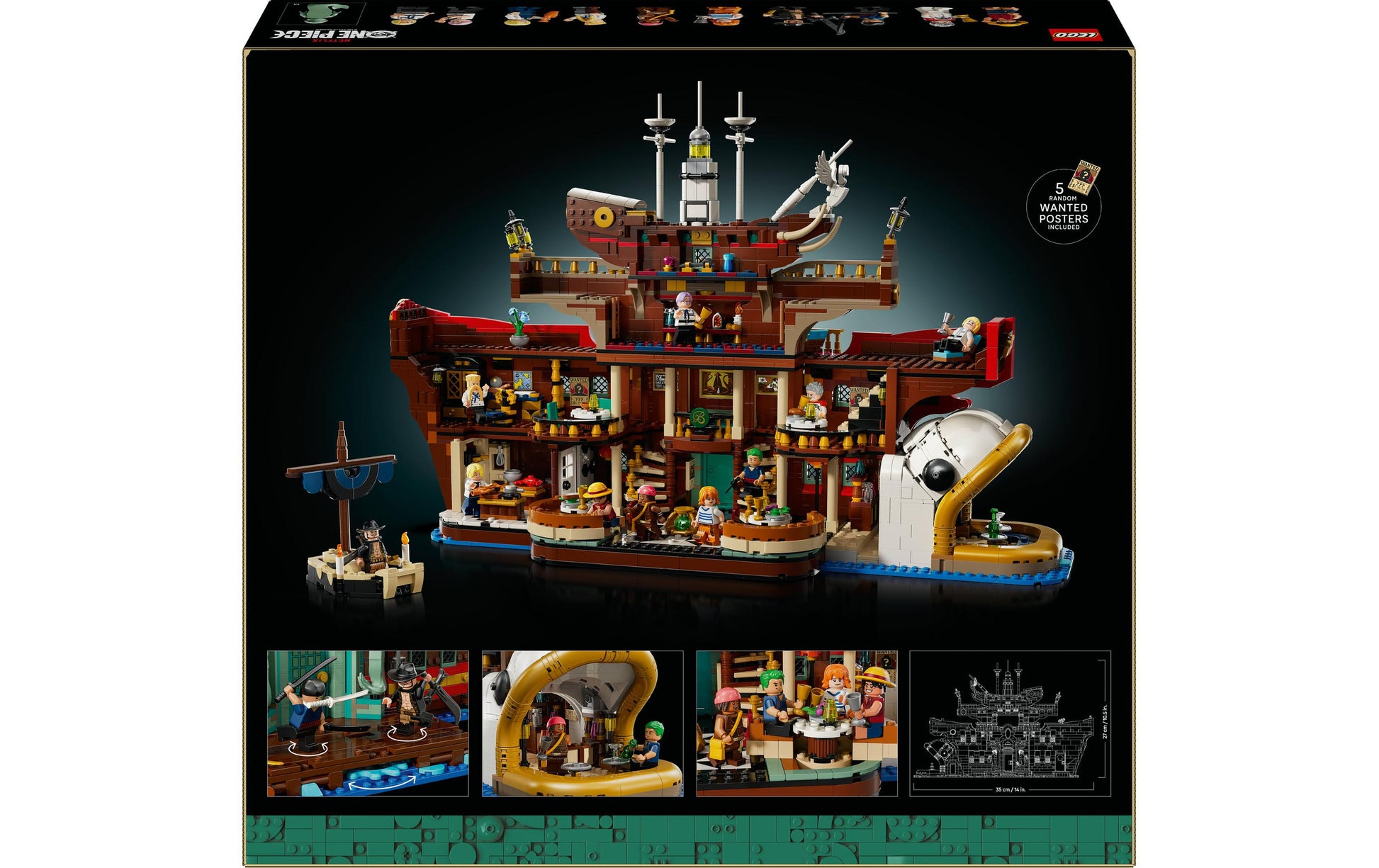 LEGO 75640 Schwimmendes Restaurant Bauset – One Piece – 3402 Teile – 48 × 12,4 × 52,3 cm – ab 18 Jahren