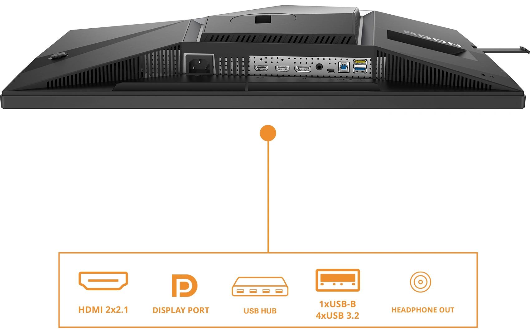 AOC CS24A – Monitor, 24,1", 500 cd/m², Webcam, USB-Hub, Lautsprecher, Adaptive Sync, VESA 100 × 100, Schwarz