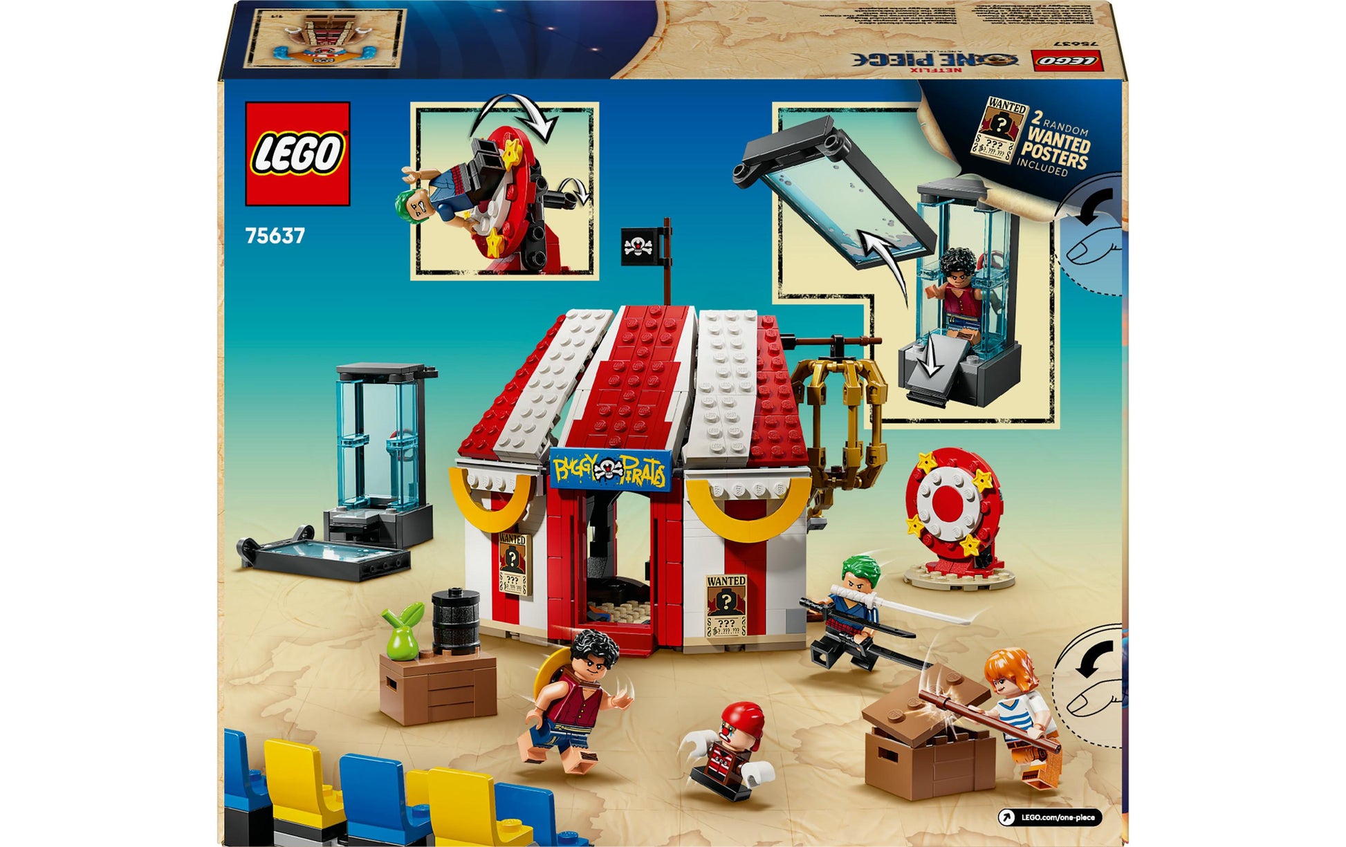 LEGO 75637 Zirkuszelt von Buggy dem Clown Set – One Piece – 573-teilig – 22,2 × 7,6 × 26,2 cm – ab 8 J.