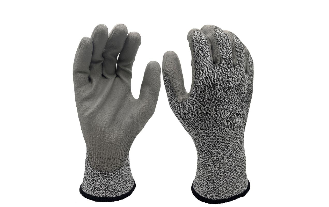 FTM – Schnittschutzhandschuhe – XL – Klasse C, Glasfaser, Nylon, Polyethylen (PE), PU-Beschichtung, Grau