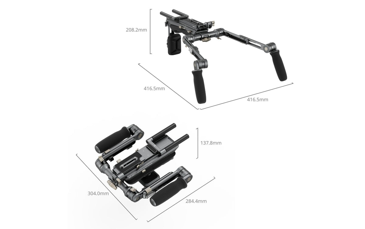 SmallRig HawkLock SR007 Pro Schulter-Rig – Verstellbarer Arm, Schulterpolster, 2 kg – Schwarz