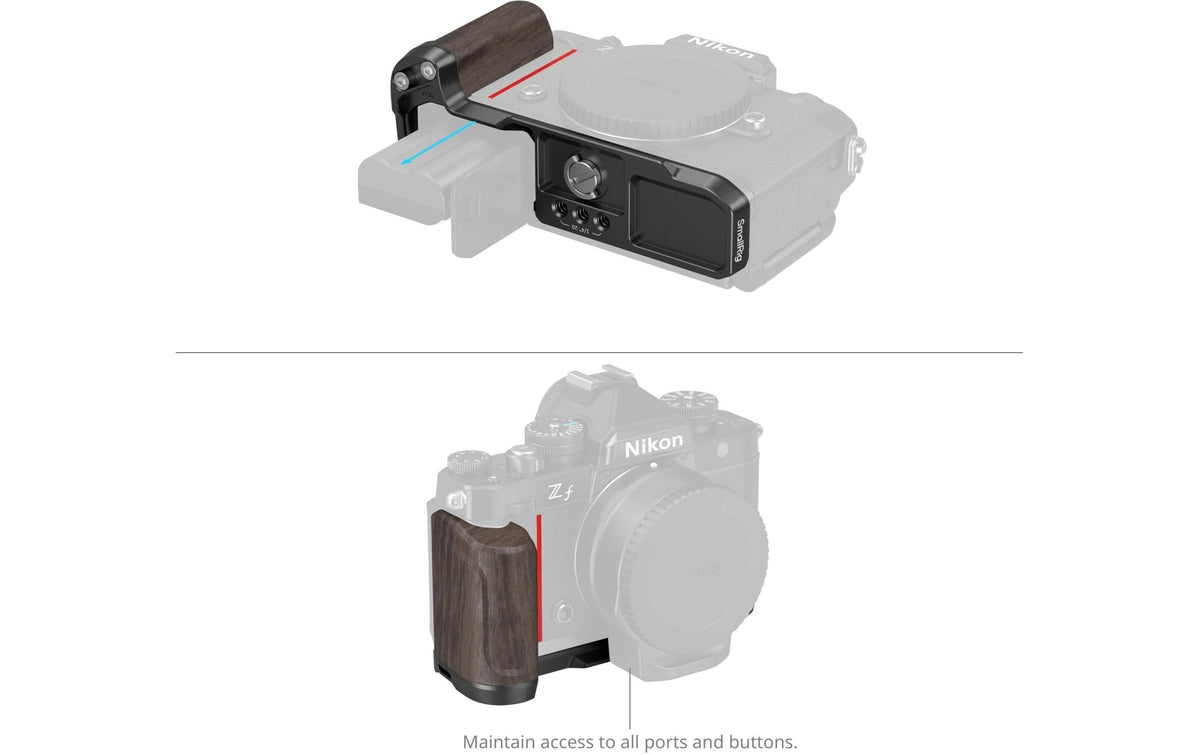 SmallRig 4801 Handgriff – für Nikon Z f – Braun