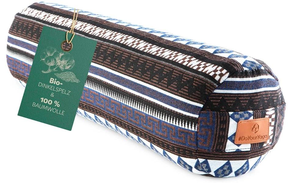 DoYourYoga Yogabolster Tarik – 22 × 68 × 22 cm, Viskose/Polyester/Baumwolle, Mehrfarbig, 1 Stk.