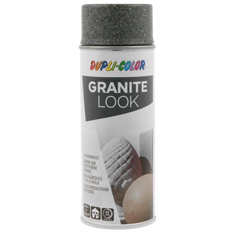 Dupli-Color Farbspray – Dunkelgrau, glänzend – 400 ml – für Stein, Metall, Kunststoff