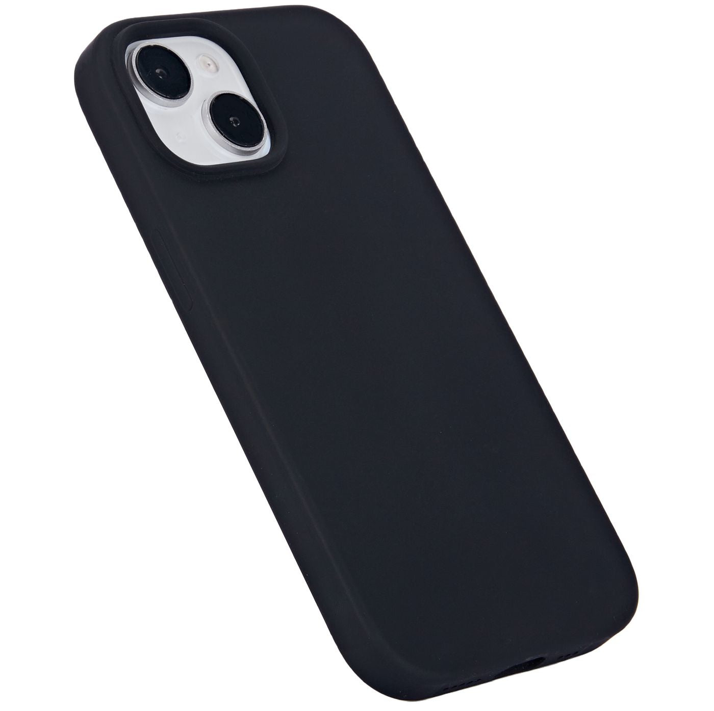 eSTUFF INFINITE RIGA (GRS) Backcover – für Apple iPhone 15, PC+Silikon+Mikrofaser, Schwarz
