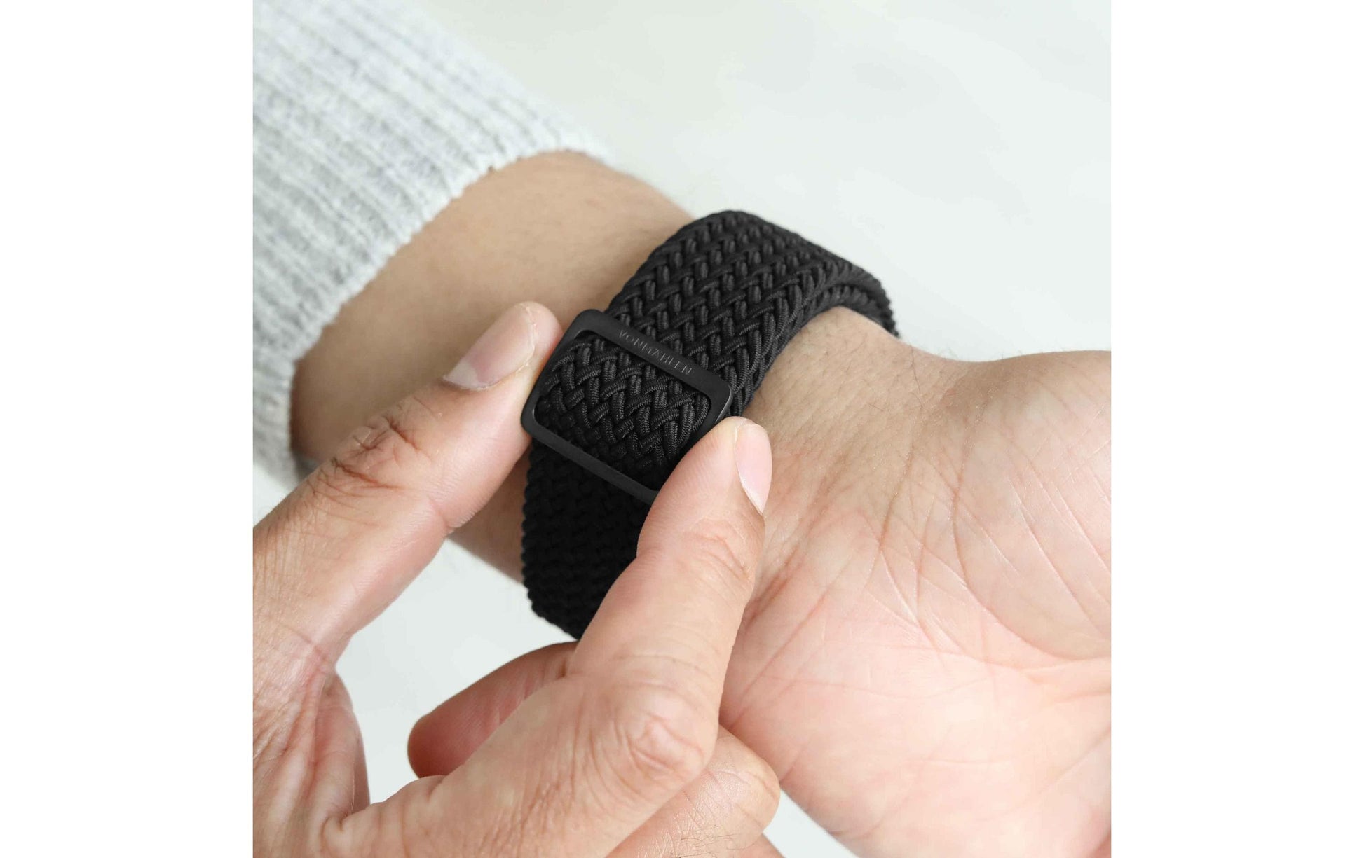 Vonmählen Woven Loop – Armband – für Apple Watch 40 mm, 41 mm, 42 mm, All Black, One Size, Nylon
