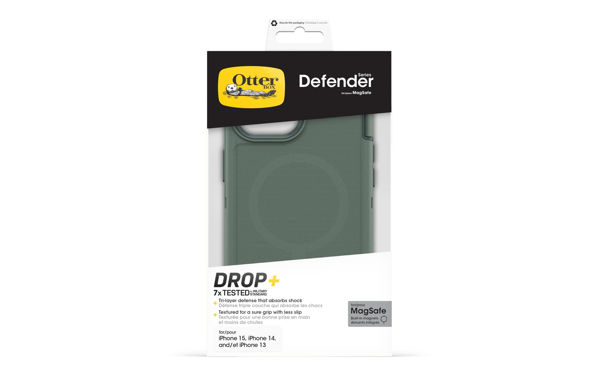 OtterBox Backcover Defender – für Apple iPhone 13 – Forest Ranger (grün) – Silikon