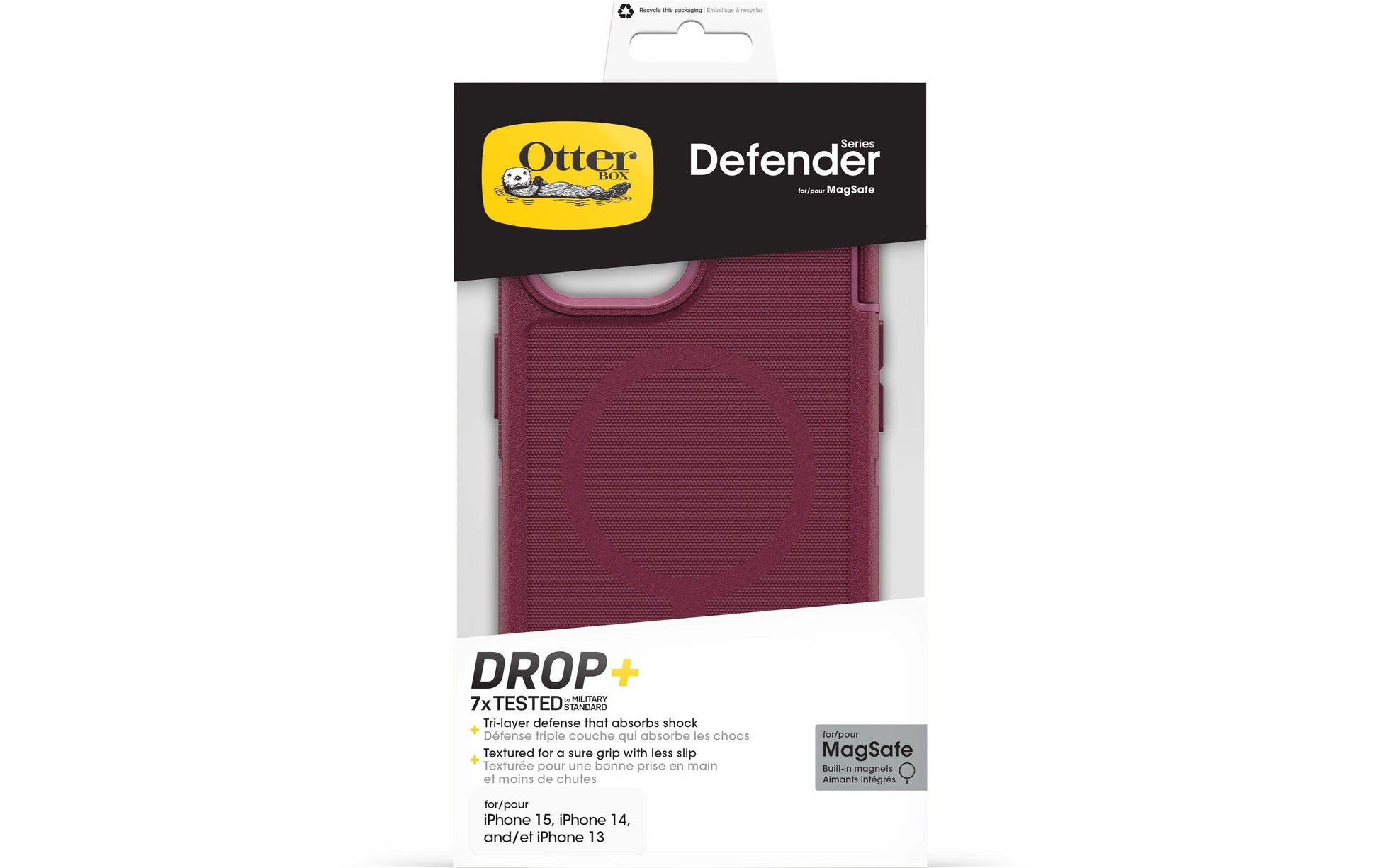 OtterBox Backcover Defender – für Apple iPhone 15 – rosa – Silikon