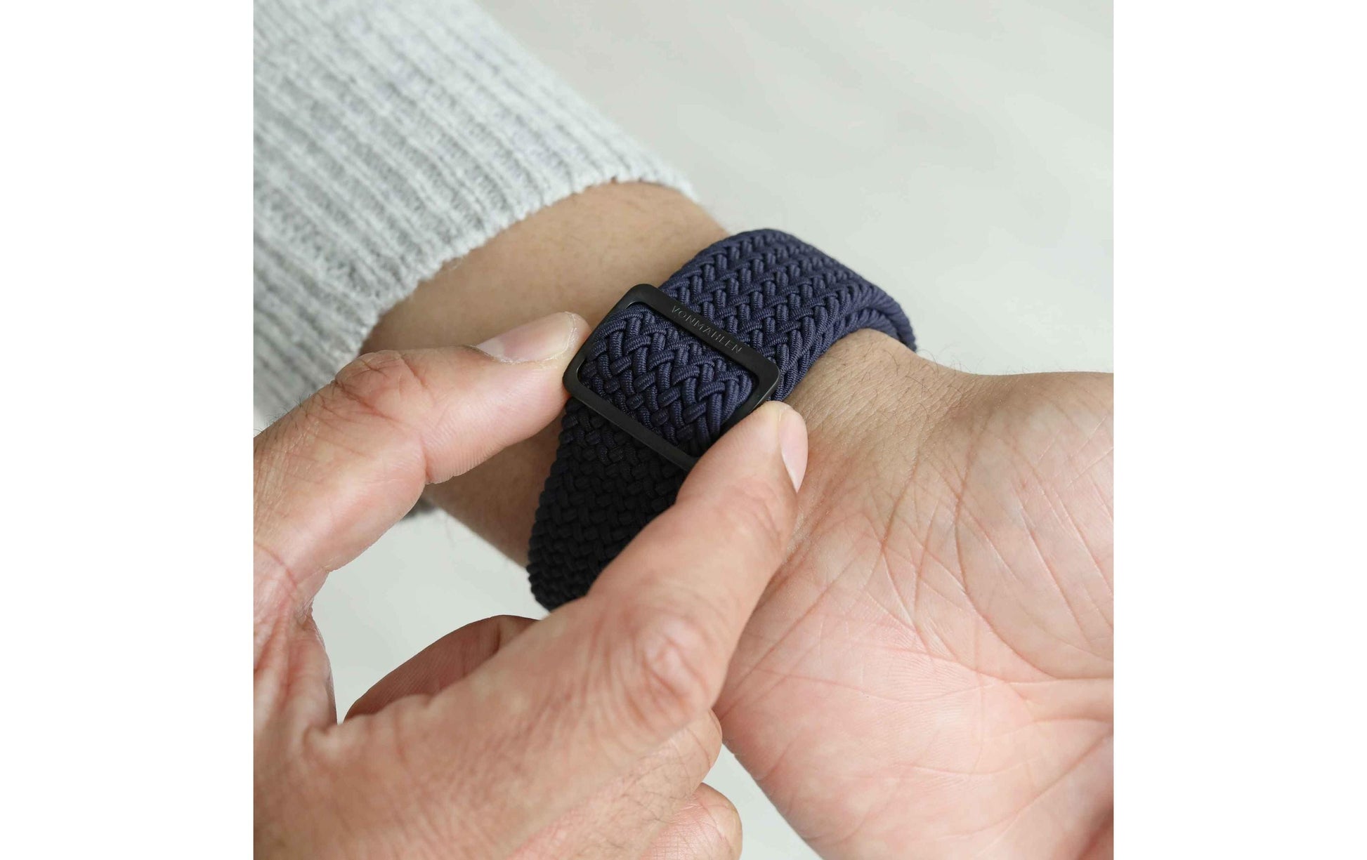 Vonmählen Woven Loop – Armband – für Apple Watch, Navy/Schwarz, One Size, Nylon