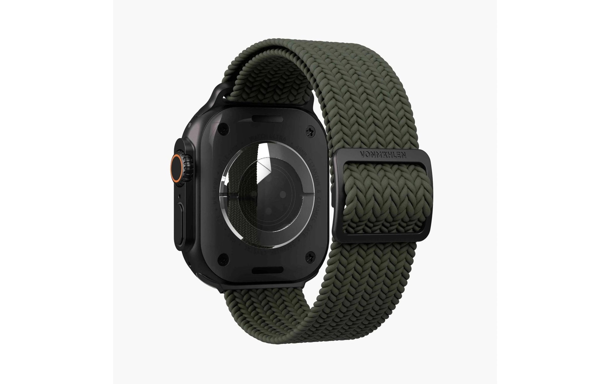 Vonmählen Woven Loop – Armband – für Apple Watch, Schwarz/Olive, One Size, Nylon