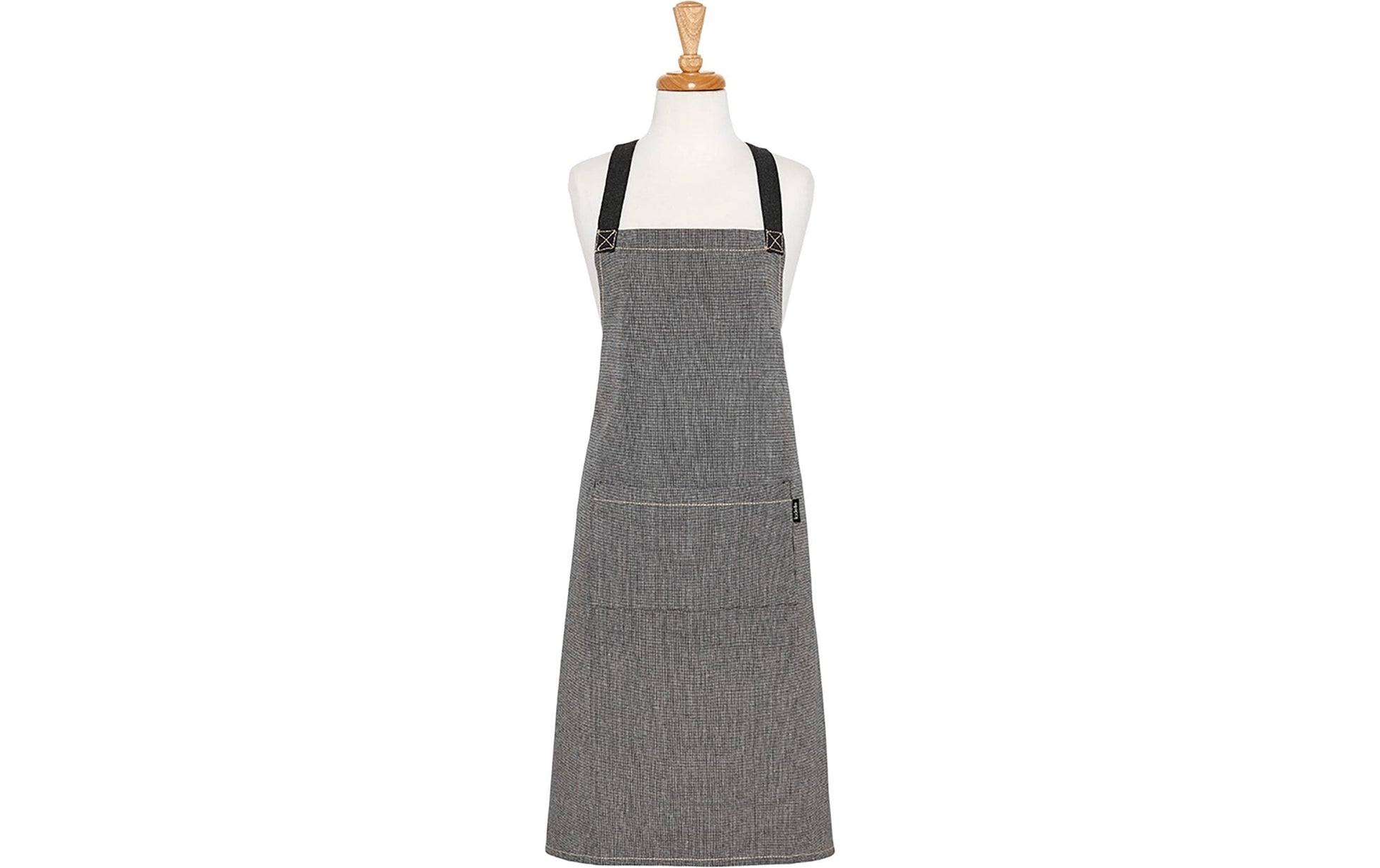 Ladelle Eco Recycled – Küchenschürze 70 × 89 cm, Polyester (PES)/Baumwolle (recycelt), schwarz