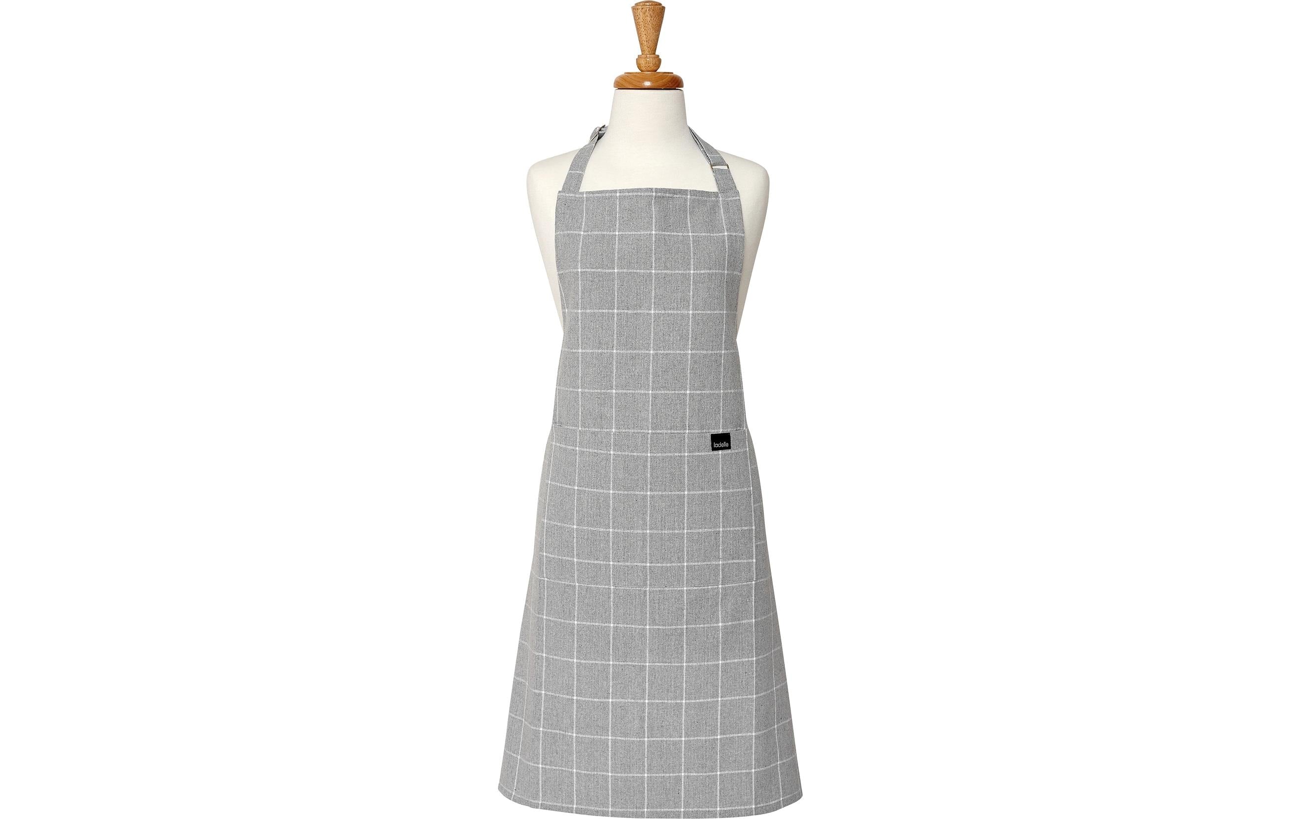 Ladelle Küchenschürze 70 × 89 cm, Baumwolle (recycelt), Grau