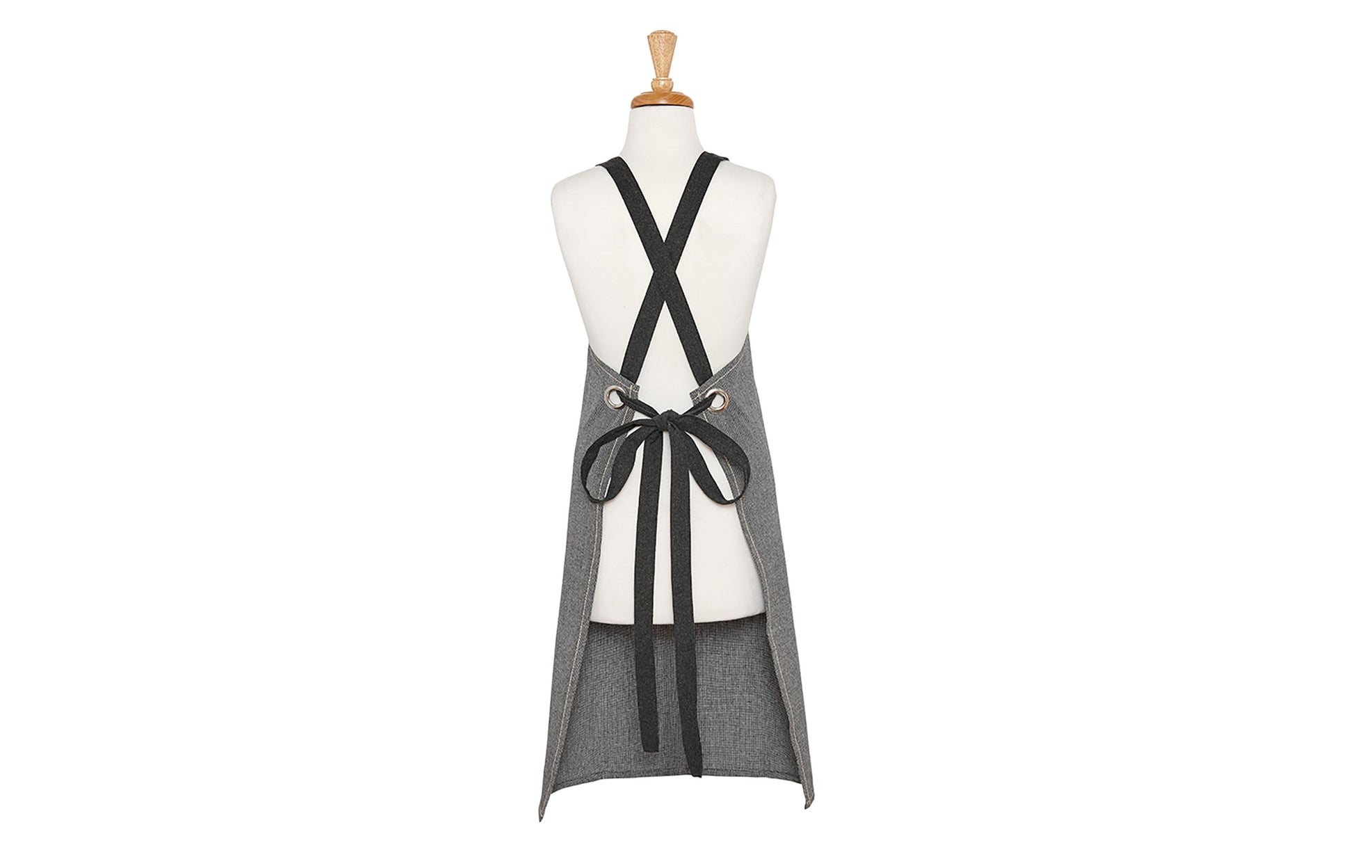 Ladelle Eco Recycled – Küchenschürze 70 × 89 cm, Polyester (PES)/Baumwolle (recycelt), schwarz