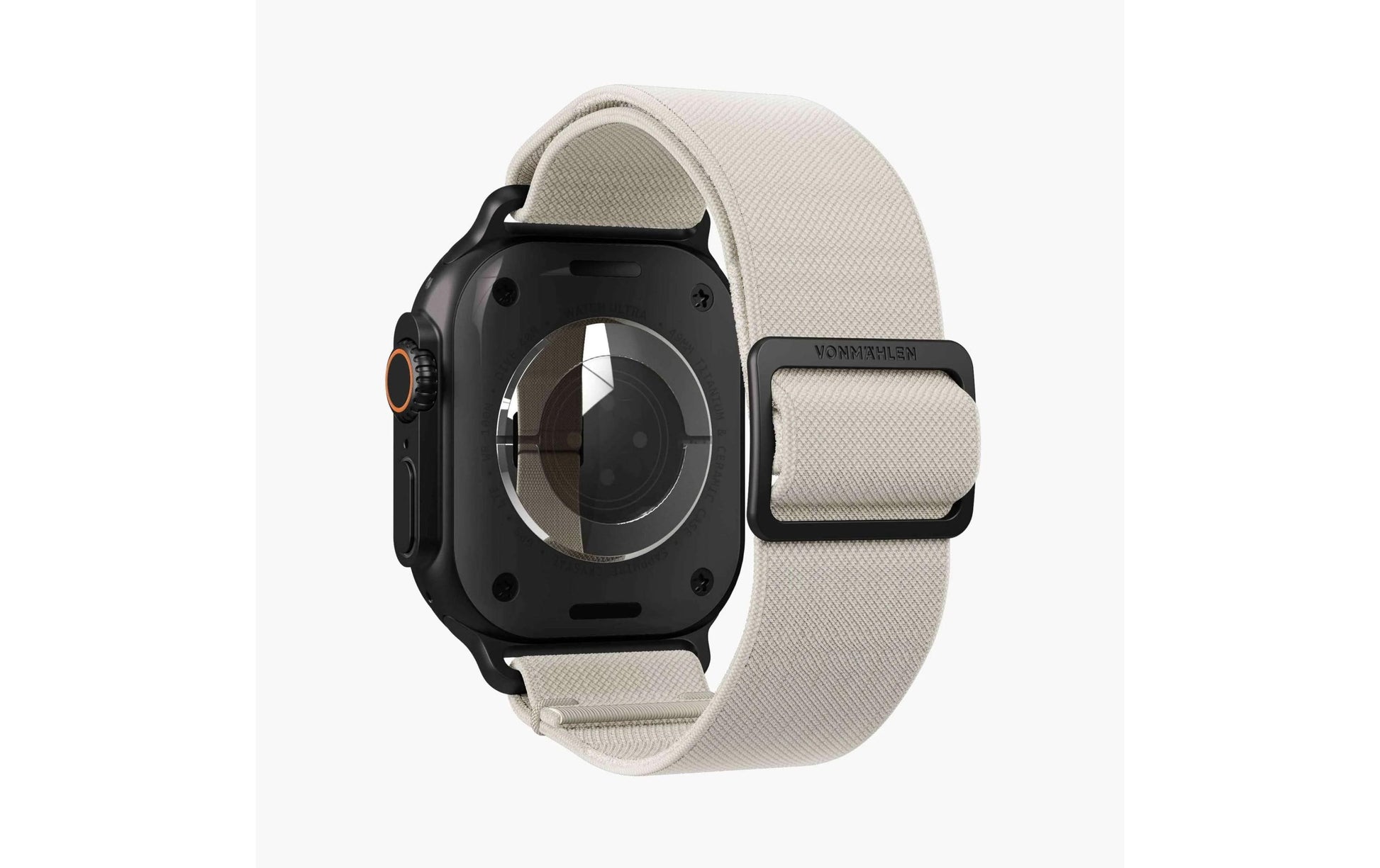 Vonmählen Classic Nylon Loop – Armband – für Apple Watch Ultra – Creme/Schwarz, One Size, Nylon