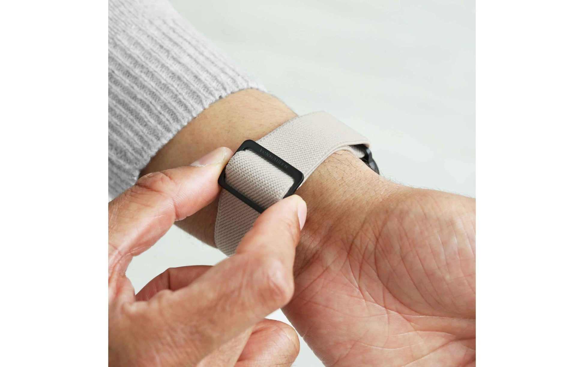 Vonmählen Classic Nylon Loop – Armband – für Apple Watch Ultra, Creme/Schwarz, One Size, Nylon