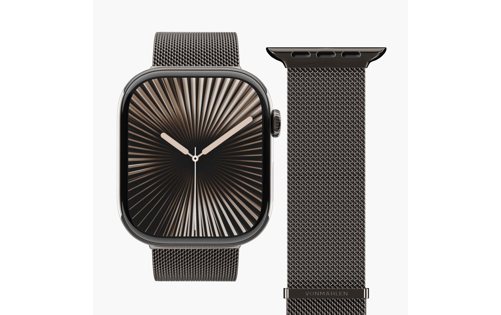 Vonmählen Milanese Loop 2 – Armband – für Apple Watch (diverse Grössen), Granitgrau, Einheitsgrösse, Edelstahl