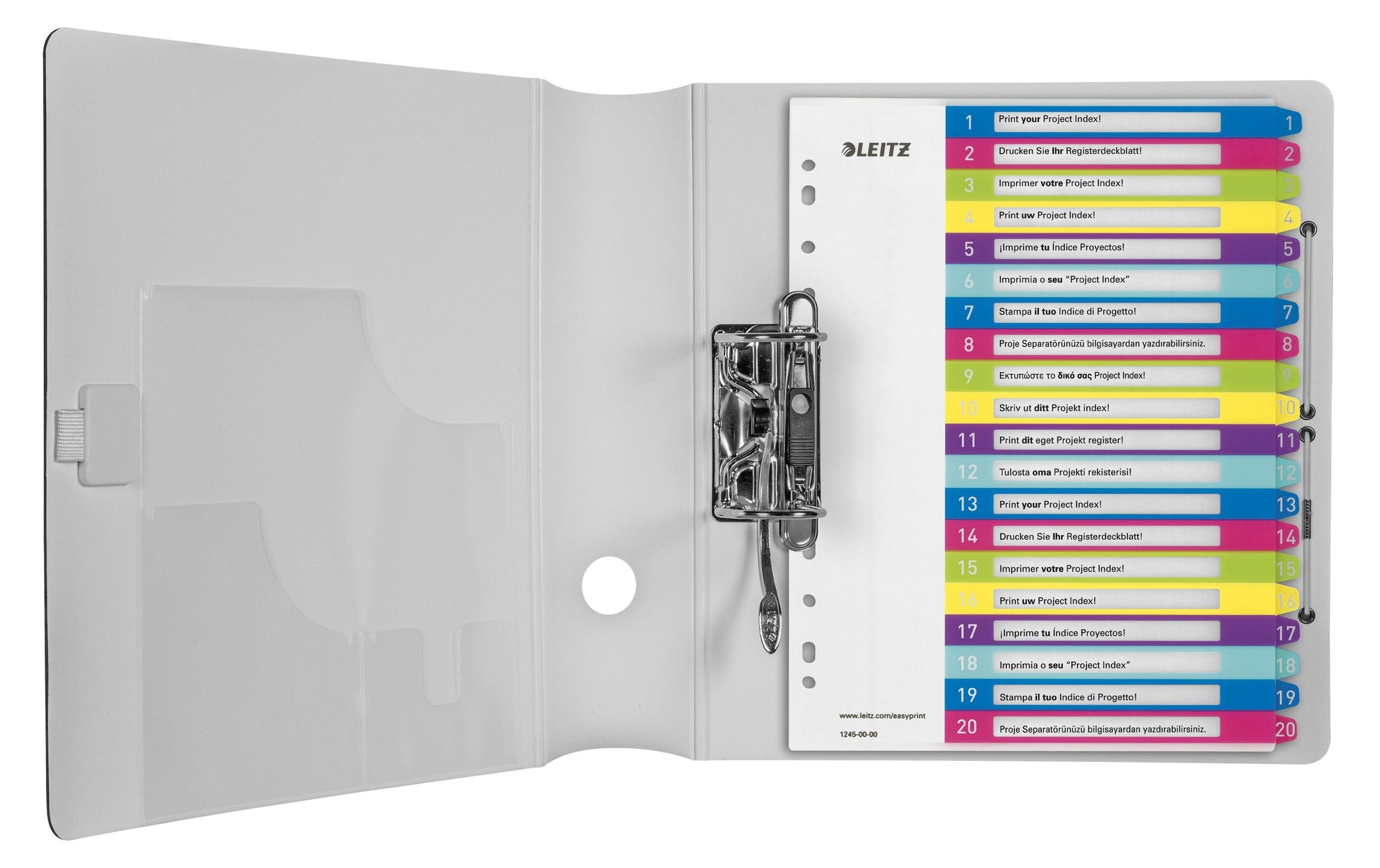 Leitz Register – PP, farbig, vorgedruckt