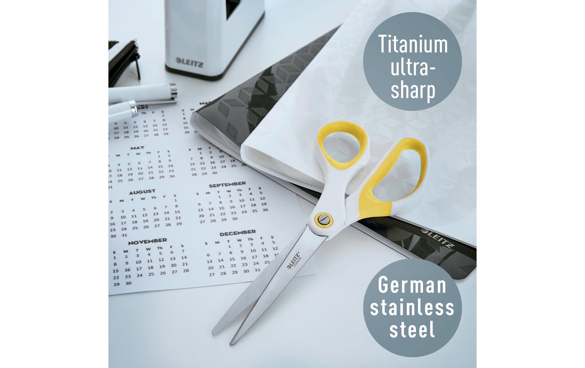 Leitz Universalschere WOW – weiss, gelb