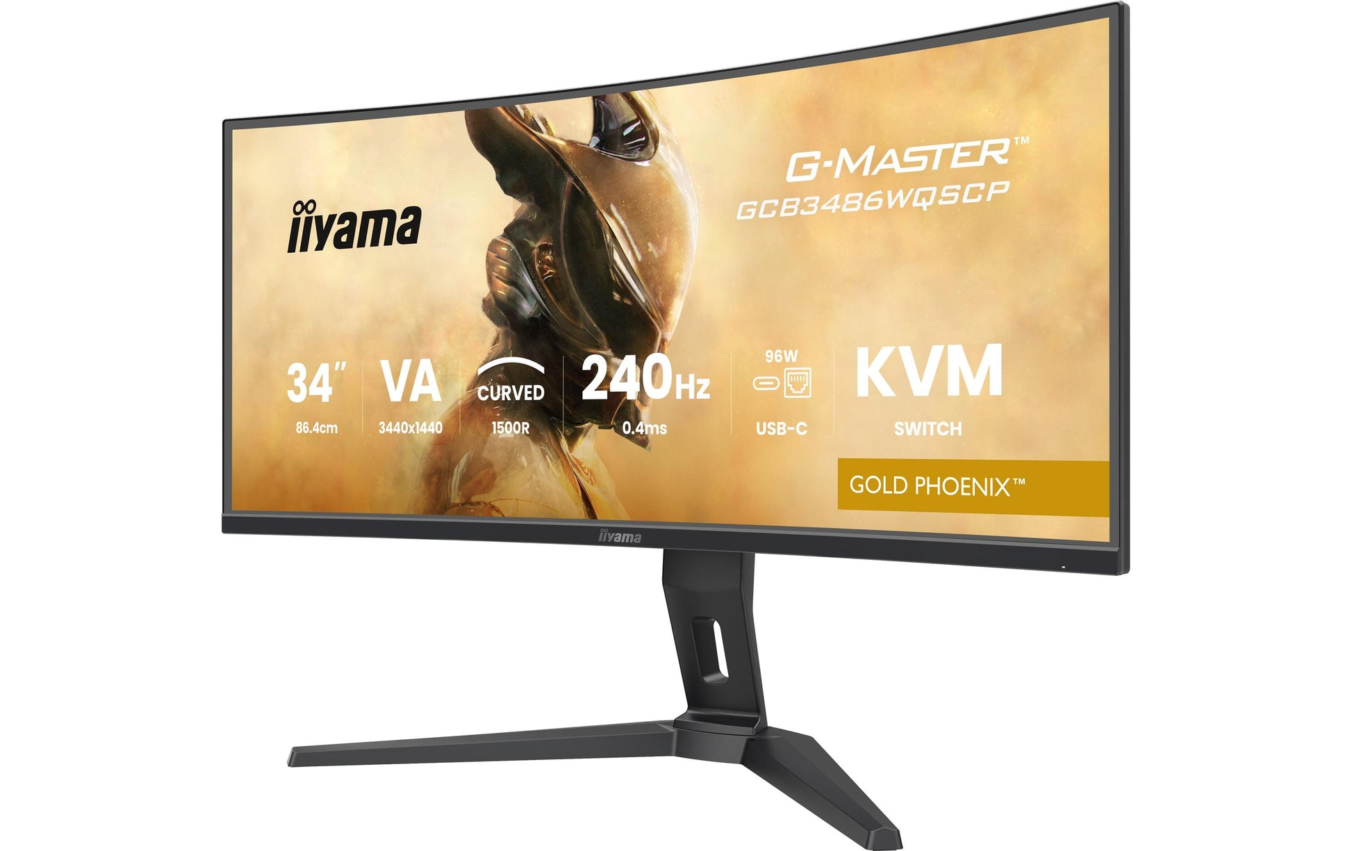 iiyama GCB3486WQSCP-B1 – Monitor, 34" 3440 × 1440, 240 Hz, 500 cd/m², Gebogen