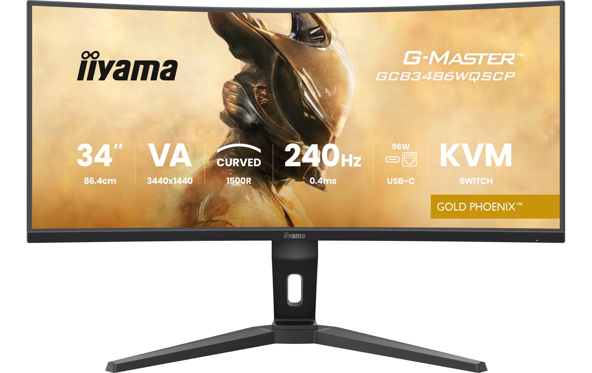 iiyama GCB3486WQSCP-B1 – Monitor, 34" 3440 × 1440, 240 Hz, 500 cd/m², Gebogen