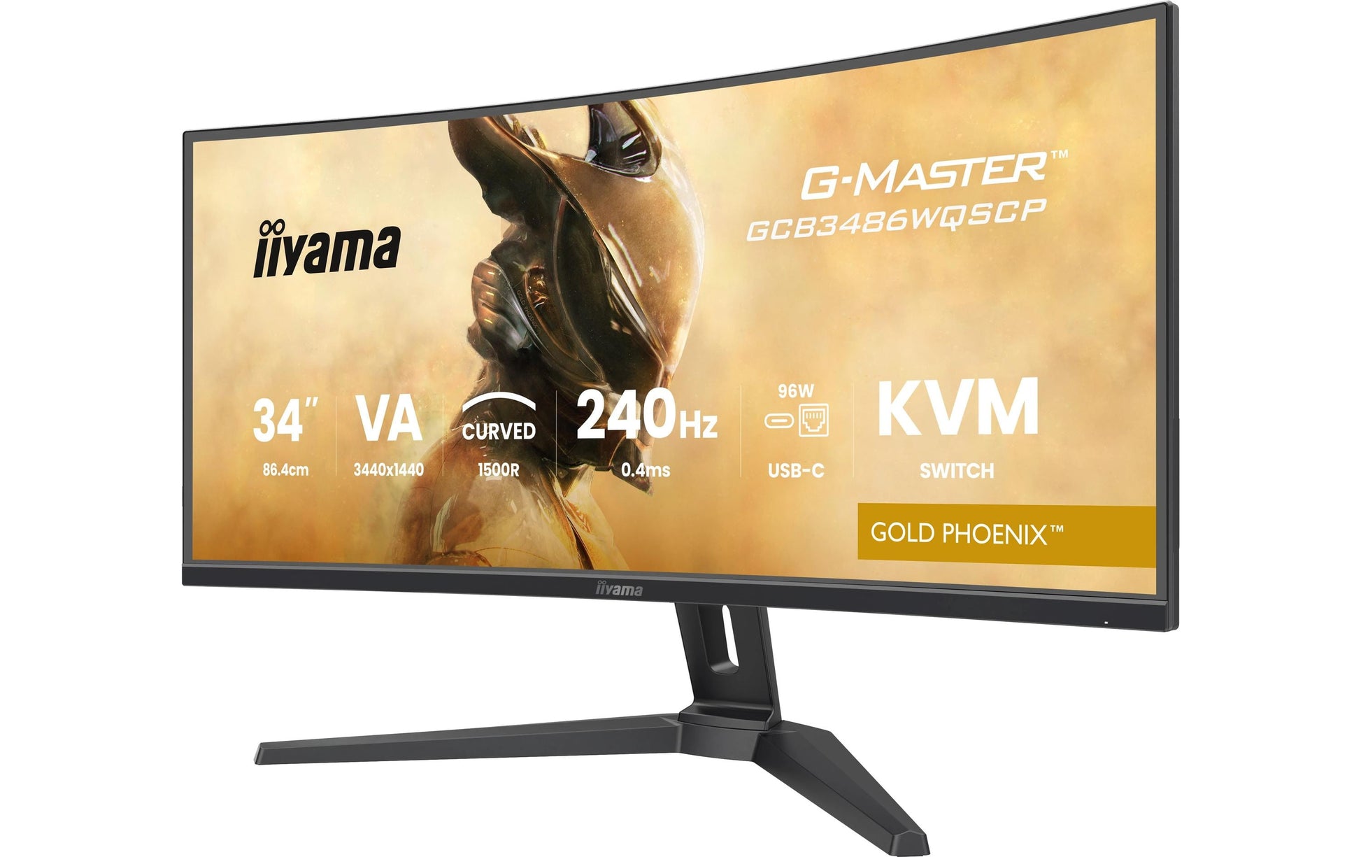 iiyama GCB3486WQSCP-B1 – Monitor, 34" 3440 × 1440, 240 Hz, 500 cd/m², Gebogen