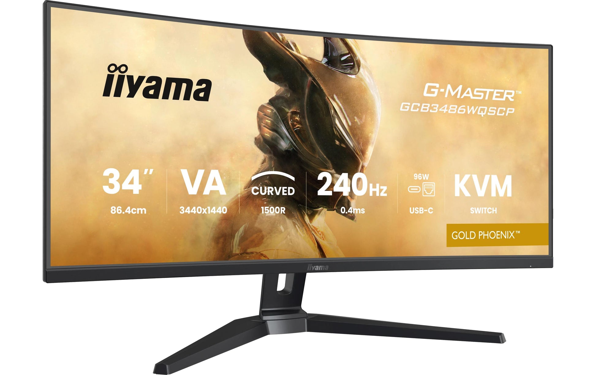 iiyama GCB3486WQSCP-B1 – Monitor, 34" 3440 × 1440, 240 Hz, 500 cd/m², Gebogen