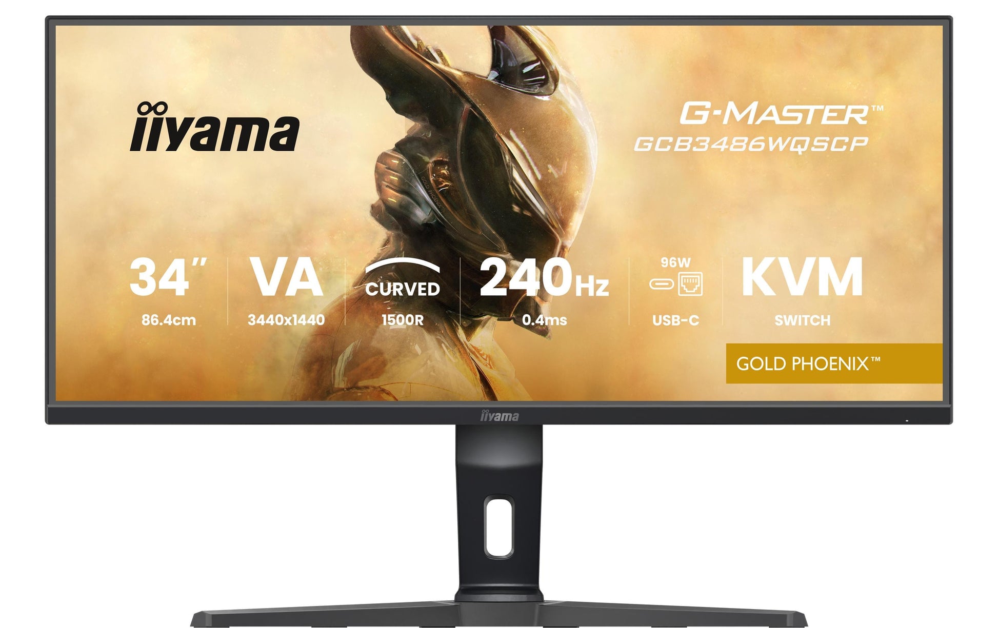 iiyama GCB3486WQSCP-B1 – Monitor, 34" 3440 × 1440, 240 Hz, 500 cd/m², Gebogen