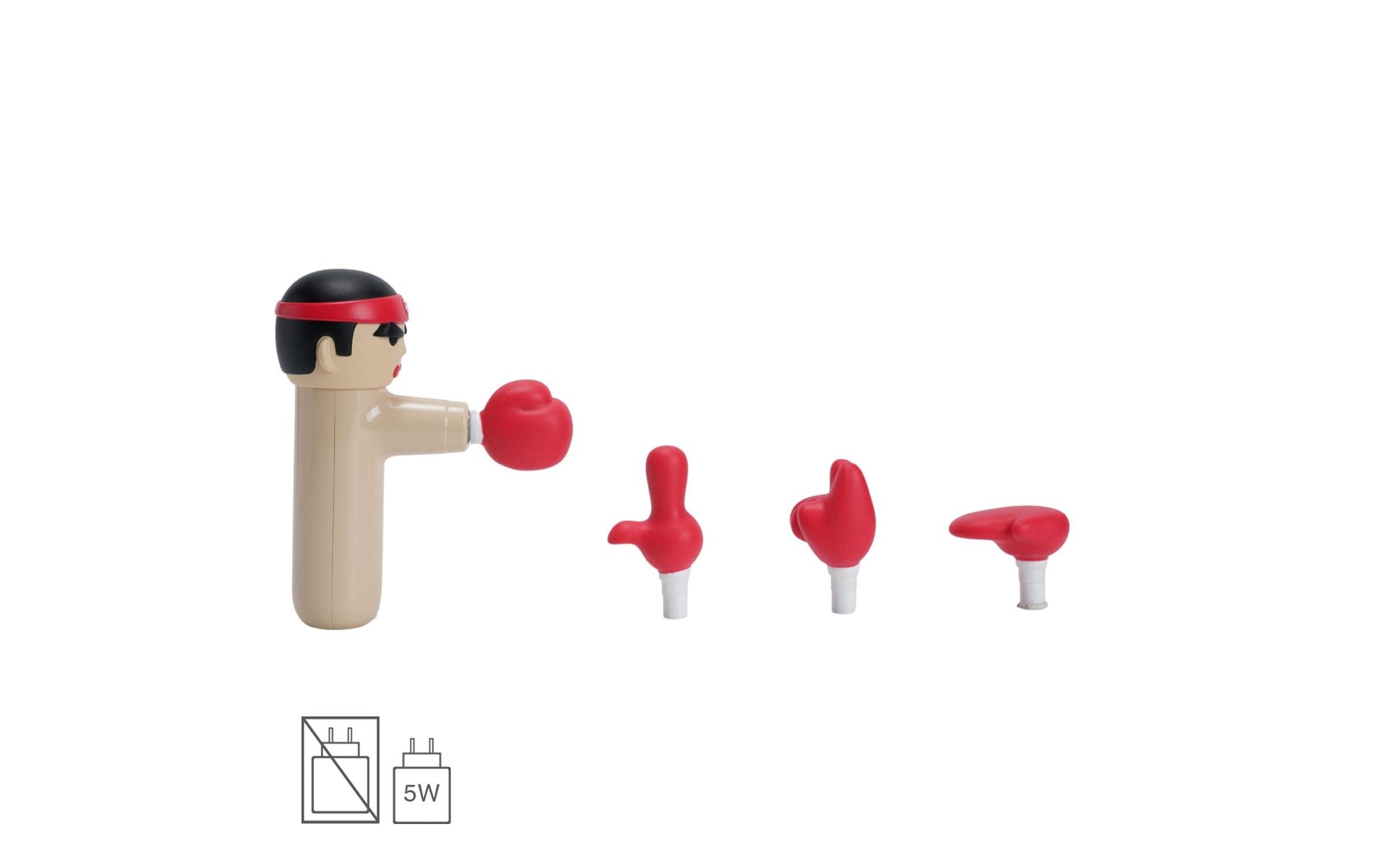 Acecool Handmassagegerät KungFu Boxer – 3 Programme – Beige – 20,8 × 20,8 × 6,9 cm, 0,73 kg
