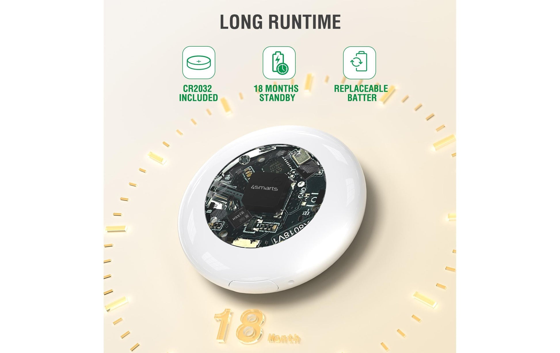 4smarts Tracker SkyTag – ABS, Weiss, für iPhone