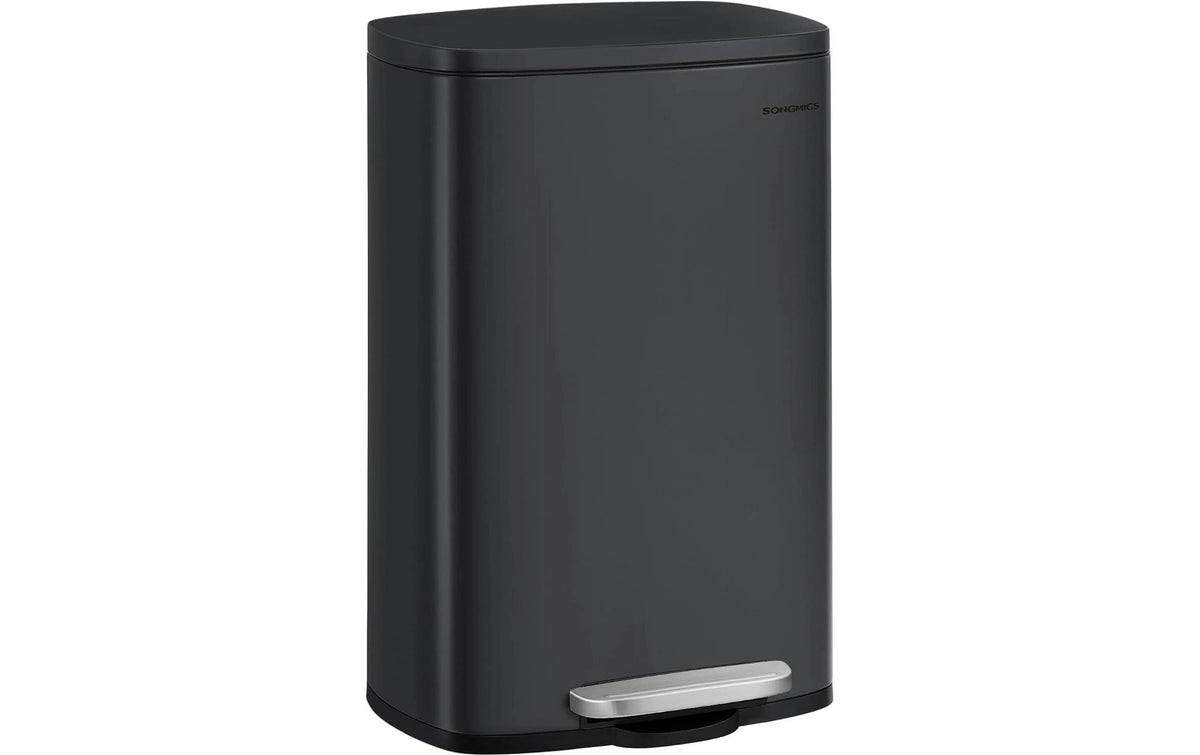 Songmics Treteimer – 50 l – Kunststoff/Stahl, rechteckig – schwarz