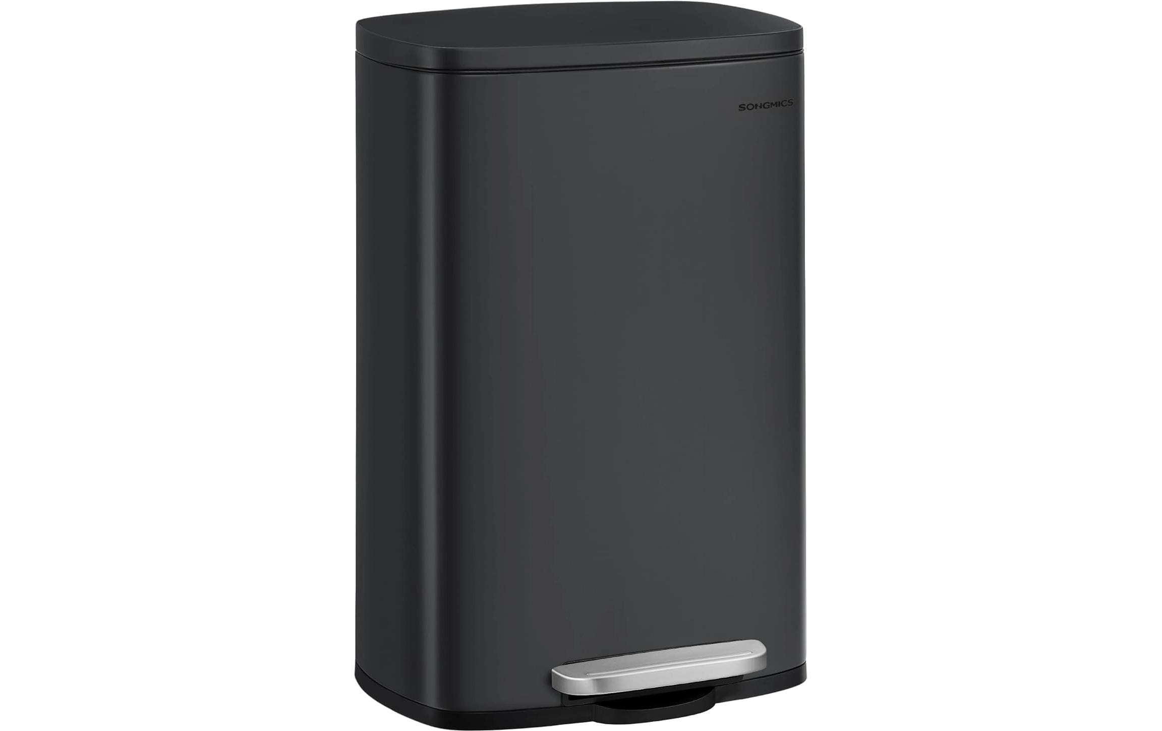 Songmics Treteimer – 50 l – Kunststoff/Stahl, rechteckig – schwarz