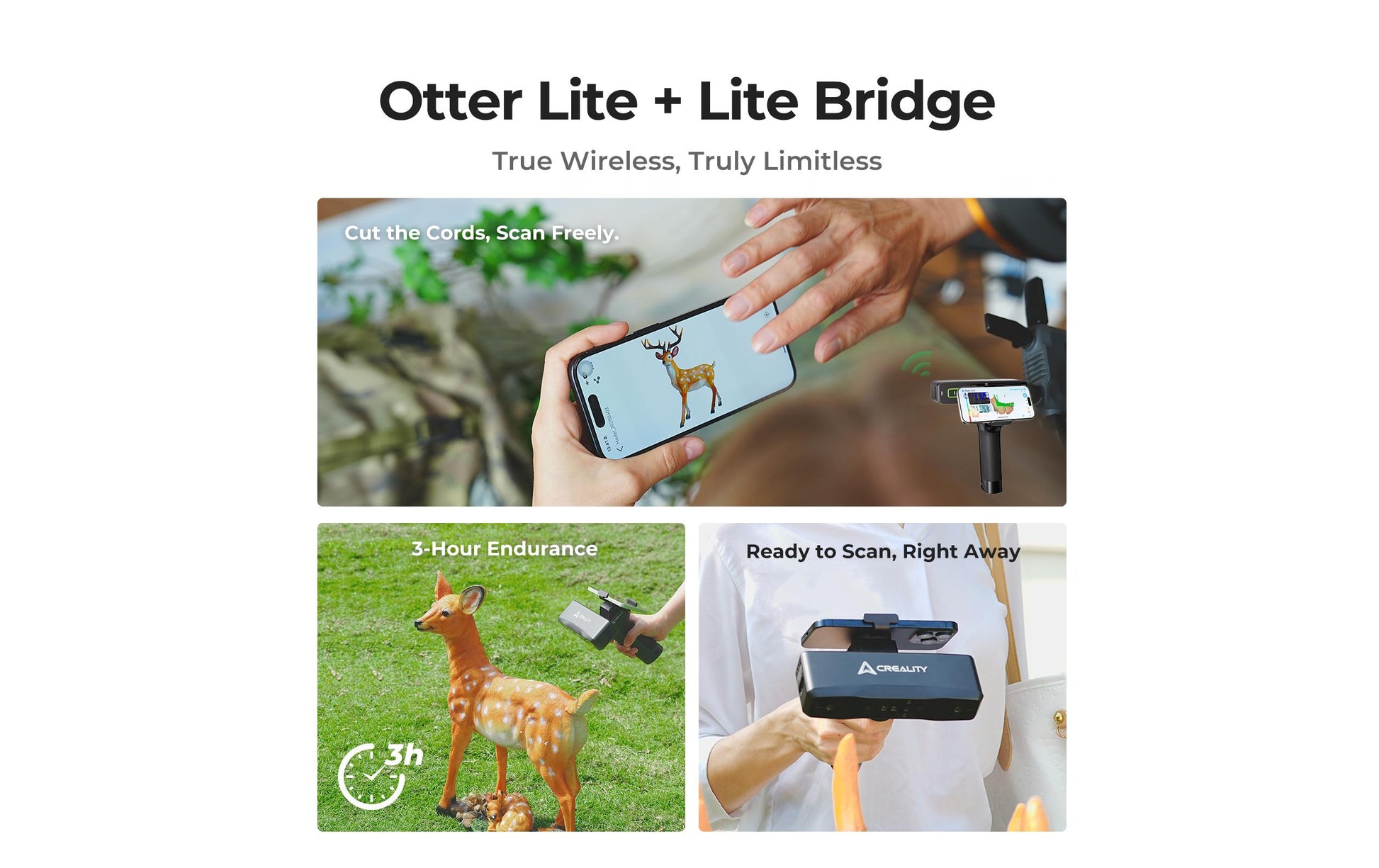 Creality 3D Creality CR-Scan Otter Lite – 3D-Scanner, Farbscan, 30 fps