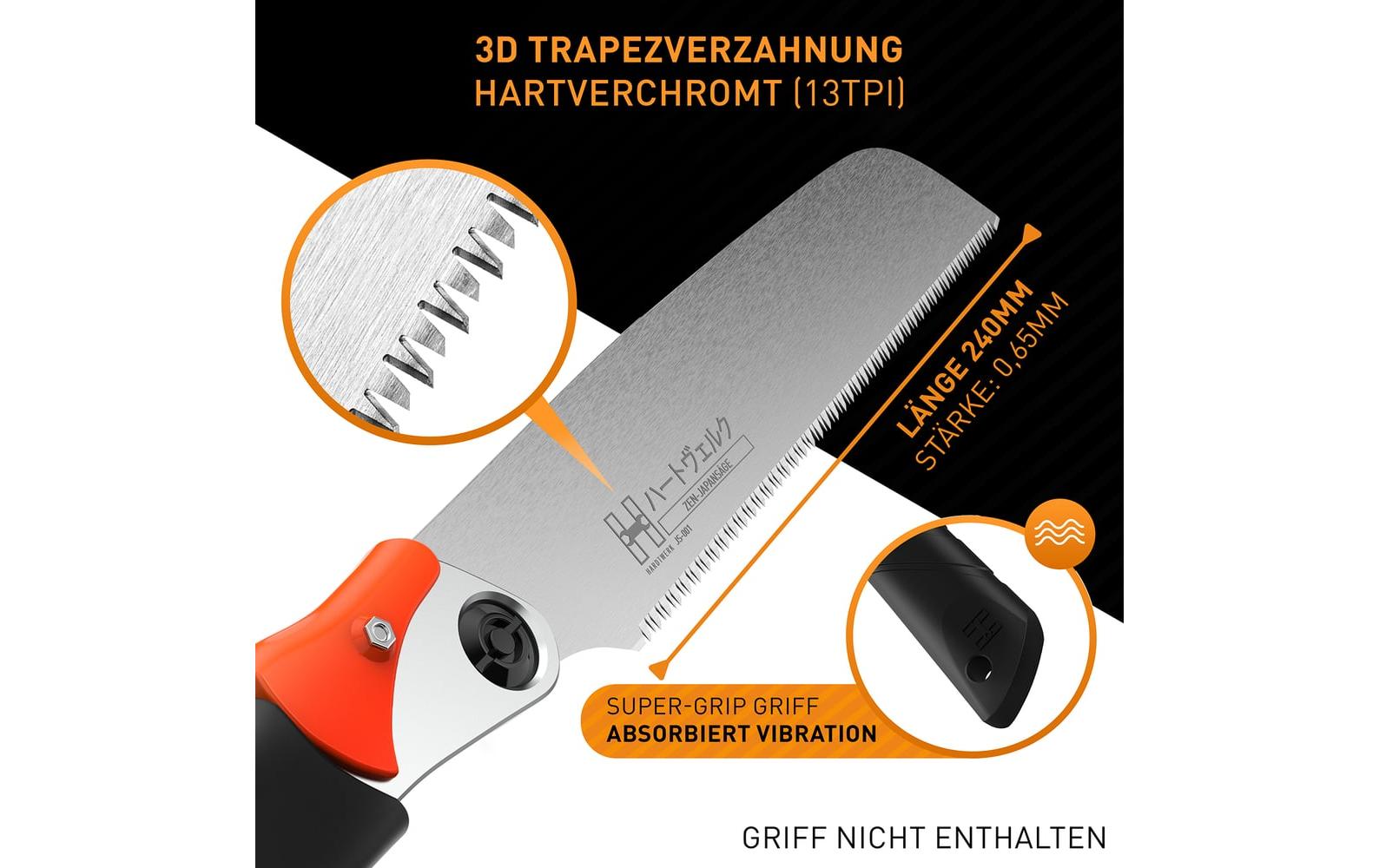 Hardtwerk Ersatzmesser 240 × 0,65 mm Karbonstahl – für Feinsäge – für Kataba Säge