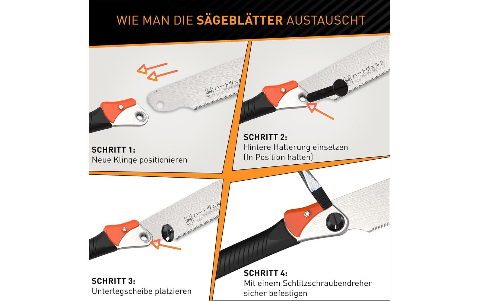 Hardtwerk Ersatzmesser 240 × 0,65 mm Karbonstahl – für Feinsäge – für Kataba Säge