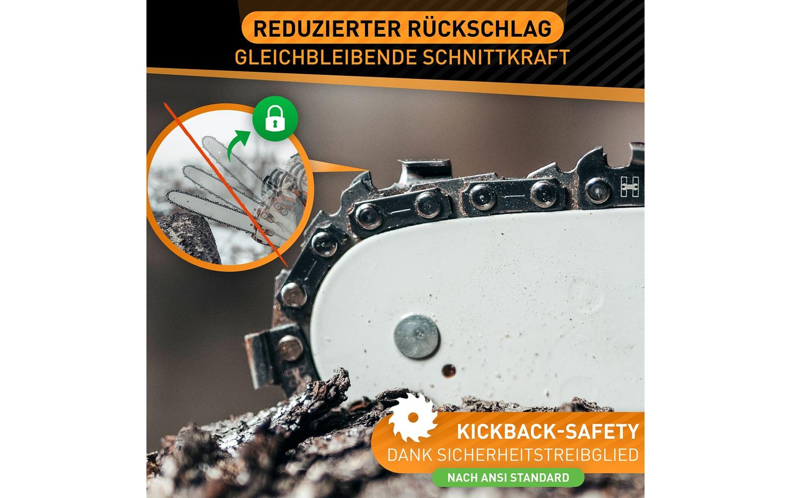 Hardtwerk Sägekette 1,1 mm 3/8" 350 mm Stahl – 3 Stk – Halbmeissel